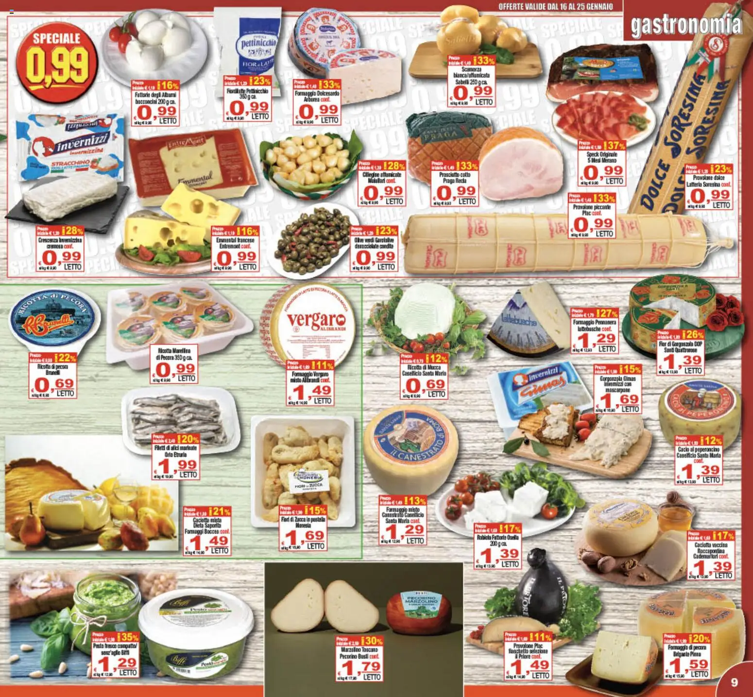 Volantino CTS del 16.01.2026 | Pagina: 9 | Prodotti: Provolone, Ricotta, Mascarpone, Crescenza