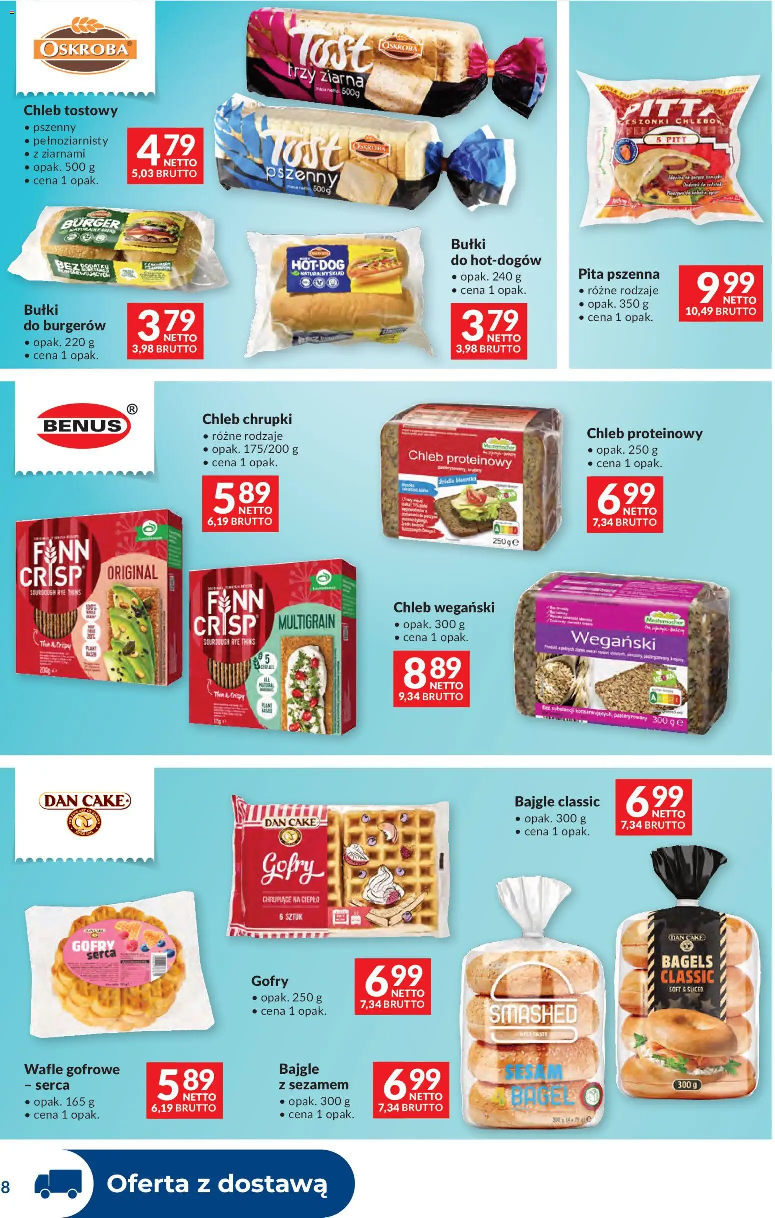 Makro Gazetka - Dystrybucja do sklepów od 27.12.2025 | Strona: 8 | Produkty: Wafle, Chrupki, Chleb proteinowy, Pita
