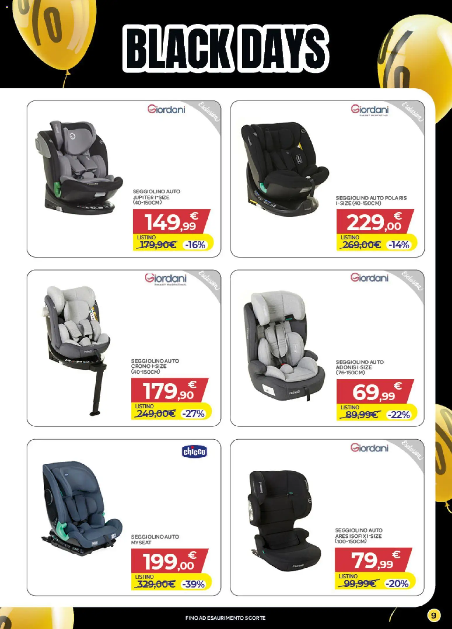 Volantino Bimbo store del 20.11.2025 | Pagina: 9 | Prodotti: Seggiolino