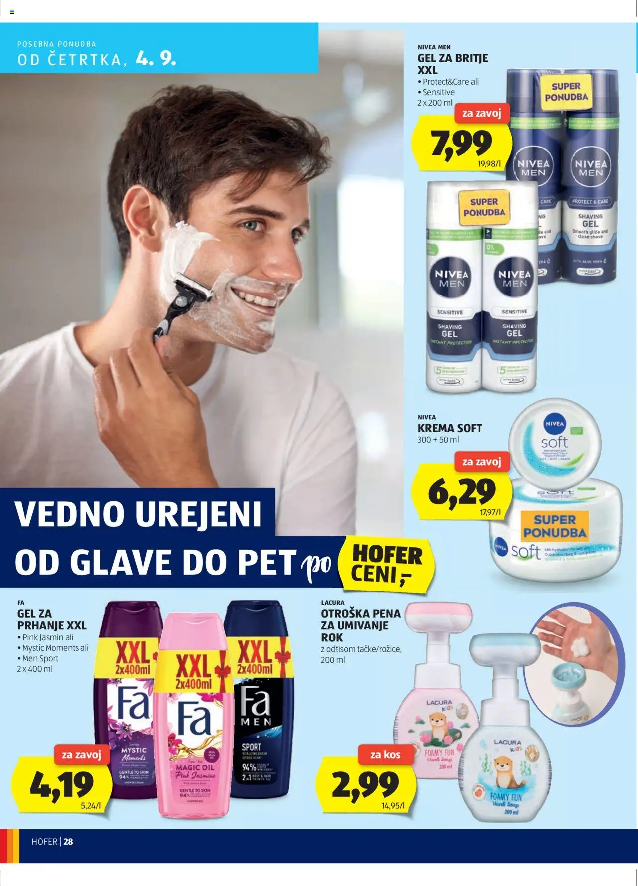 Hofer SI katalog | vrijedi od 28.08.2025 | Stranica: 28 | Proizvodi: Krema, Nivea