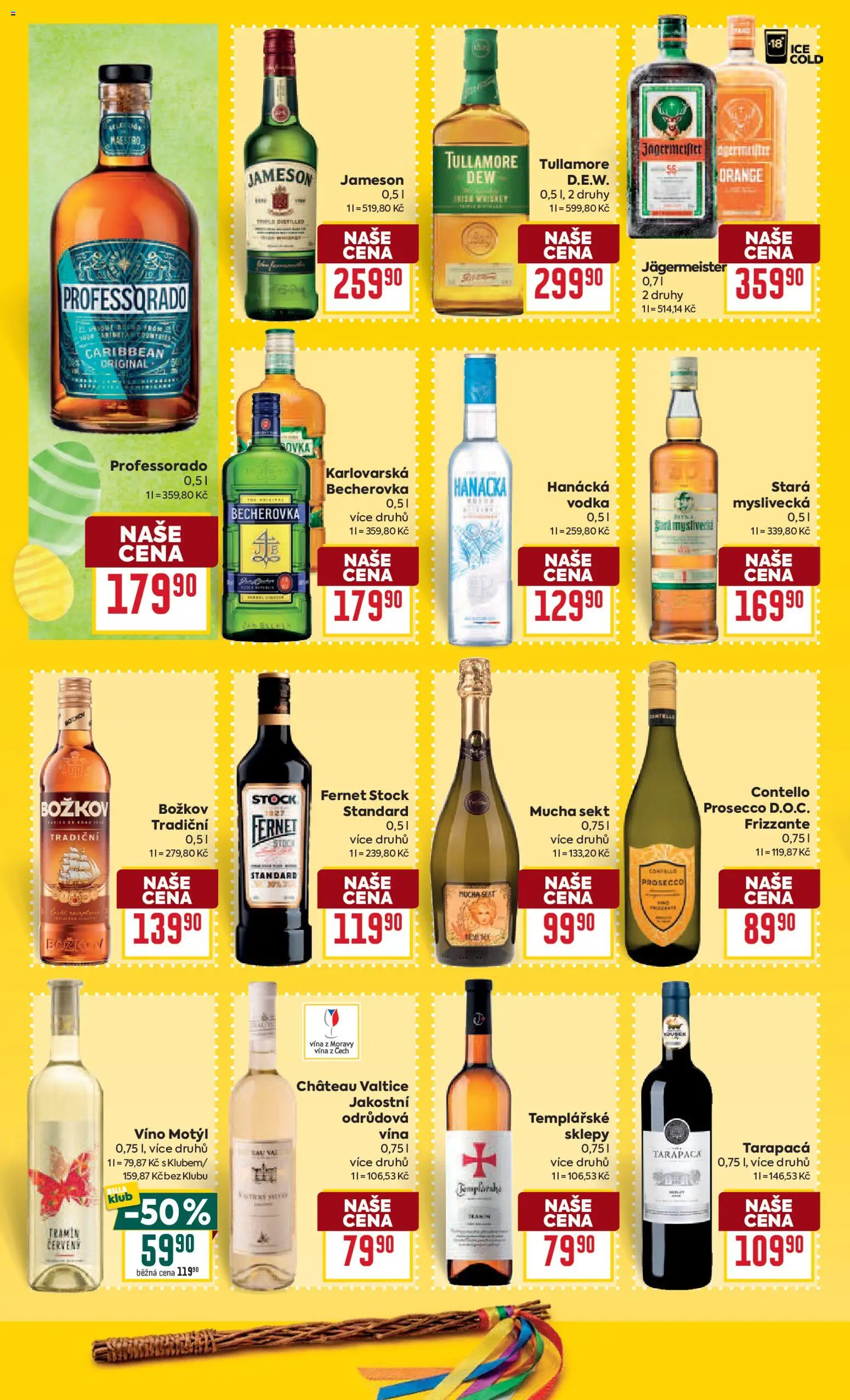 Billa Velký leták od 11.03.2026 | Strana: 24 | Produkty: Jameson, Frizzante, Víno Motýl, Božkov