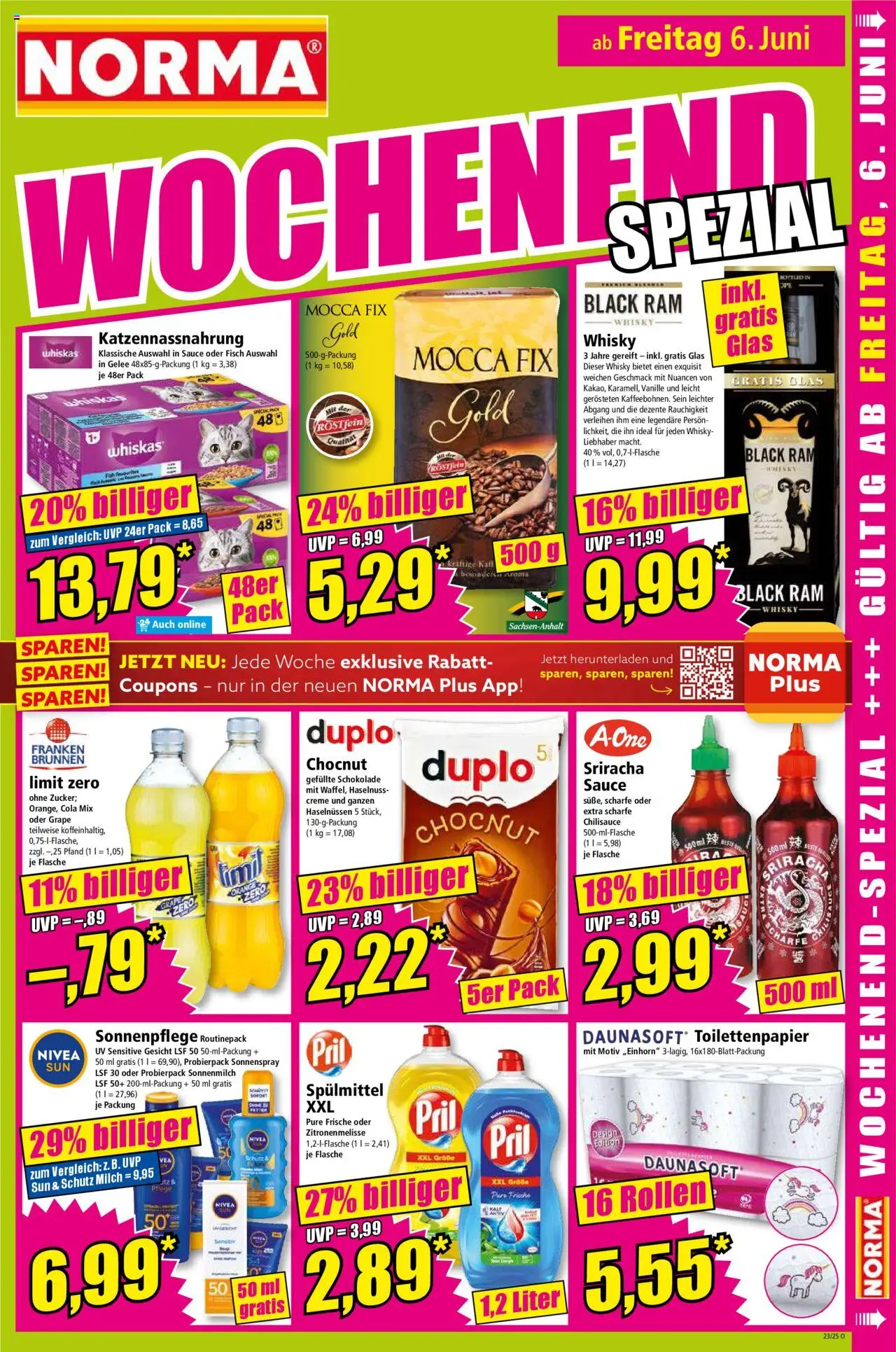 Norma Prospekt 	 - gültig ab dem 02.06.2025 | Seite: 17 | Produkte: Milch, Schokolade, Chili, Pril