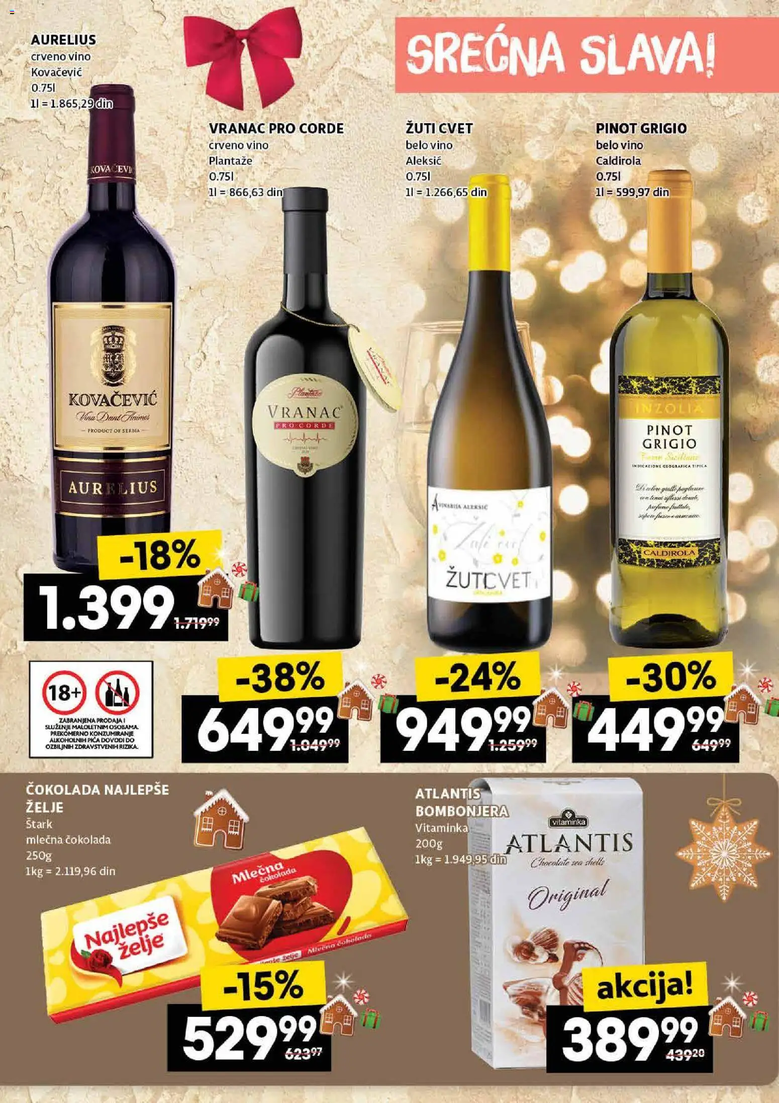 Roda katalog - važi od 18.12.2025 | Strana: 23 | Proizvode: Bombonjera, Pinot grigio, Čokolada, Mlečna čokolada