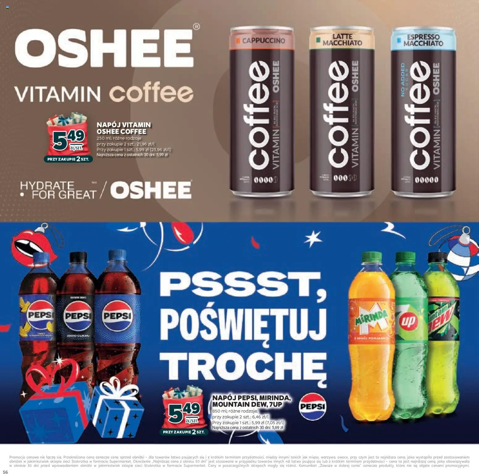 Stokrotka Gazetka - Mikołajki od 20.11.2025 | Strona: 56 | Produkty: Stokrotka, Pepsi, Cappuccino