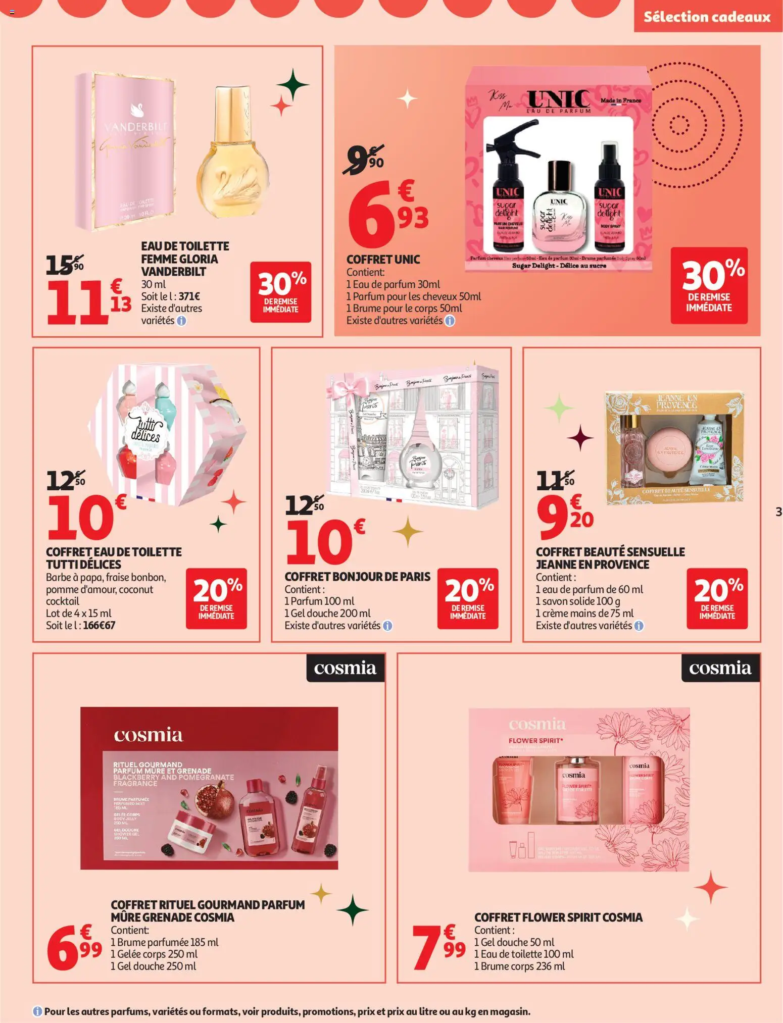 {H1} | Page: 3 | Produits: Fraise, Sucre, Eau de toilette, Gel douche