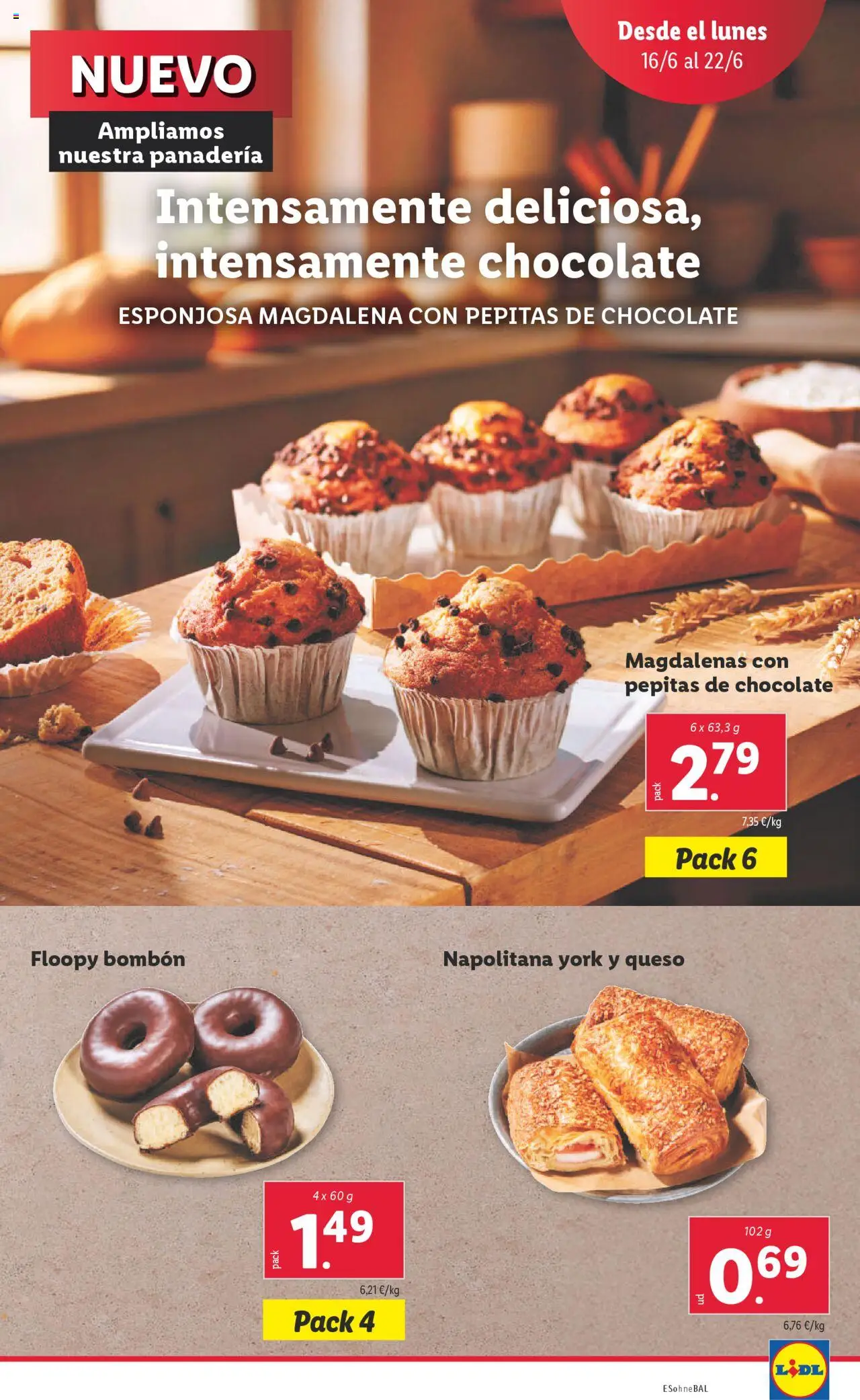 Lidl catálogo MAD │ válido desde el 16.06.2025 | Página: 11 | Productos: Queso, Chocolate, Magdalenas, Panadería