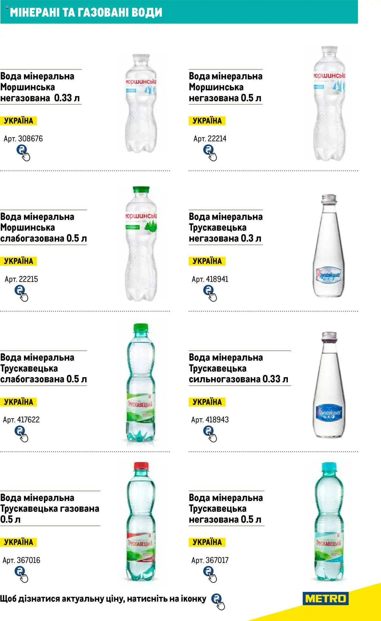 Metro Kаталог - дійснийкції з 18.08.2023 | Сторінка: 28 | Товари: Пляшка для води, Вода, Міцелярна вода, Номер на двері
