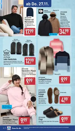 Aldi Prospekt 	 ab 24.11.2025 gültig | Seite: 28 | Produkte: Parka, Up2fashion, Pullover