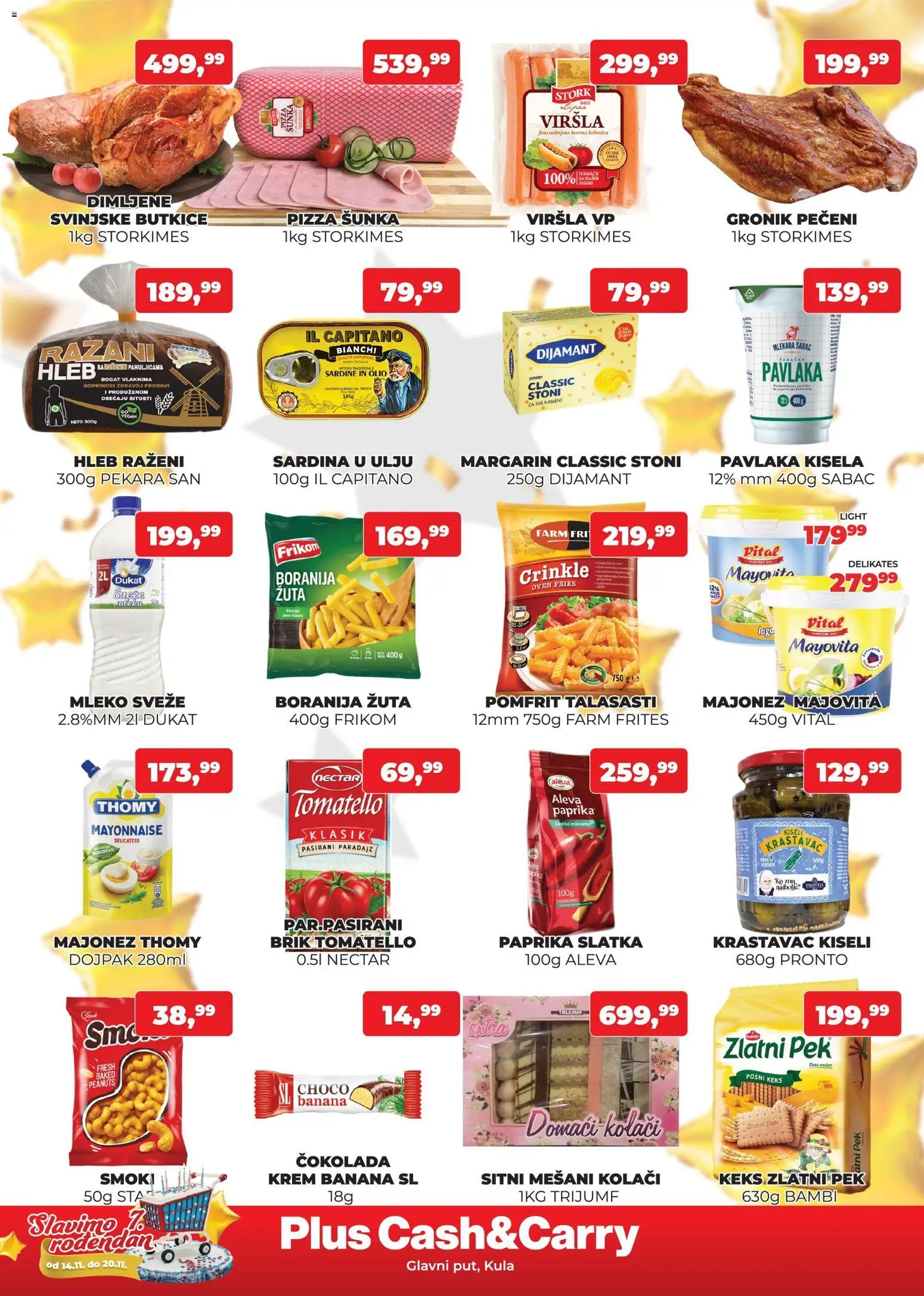 Plus Cash & Carry katalog - važi od 14.11.2025 | Strana: 2 | Proizvode: Krastavac, Margarin, Hleb, Šunka