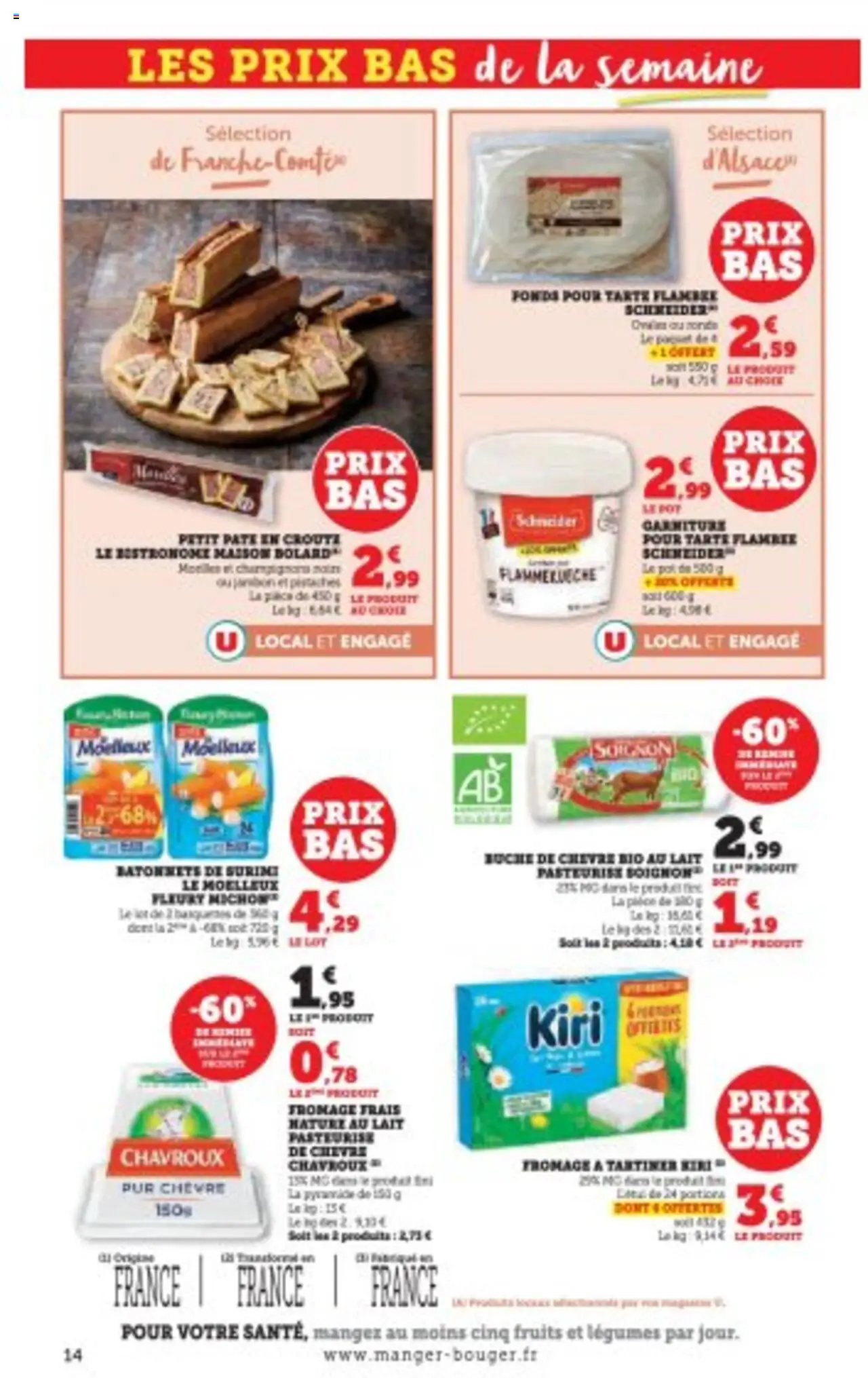  | Page: 14 | Produits: Lait, Champignon, Fromage à tartiner, Fromage frais