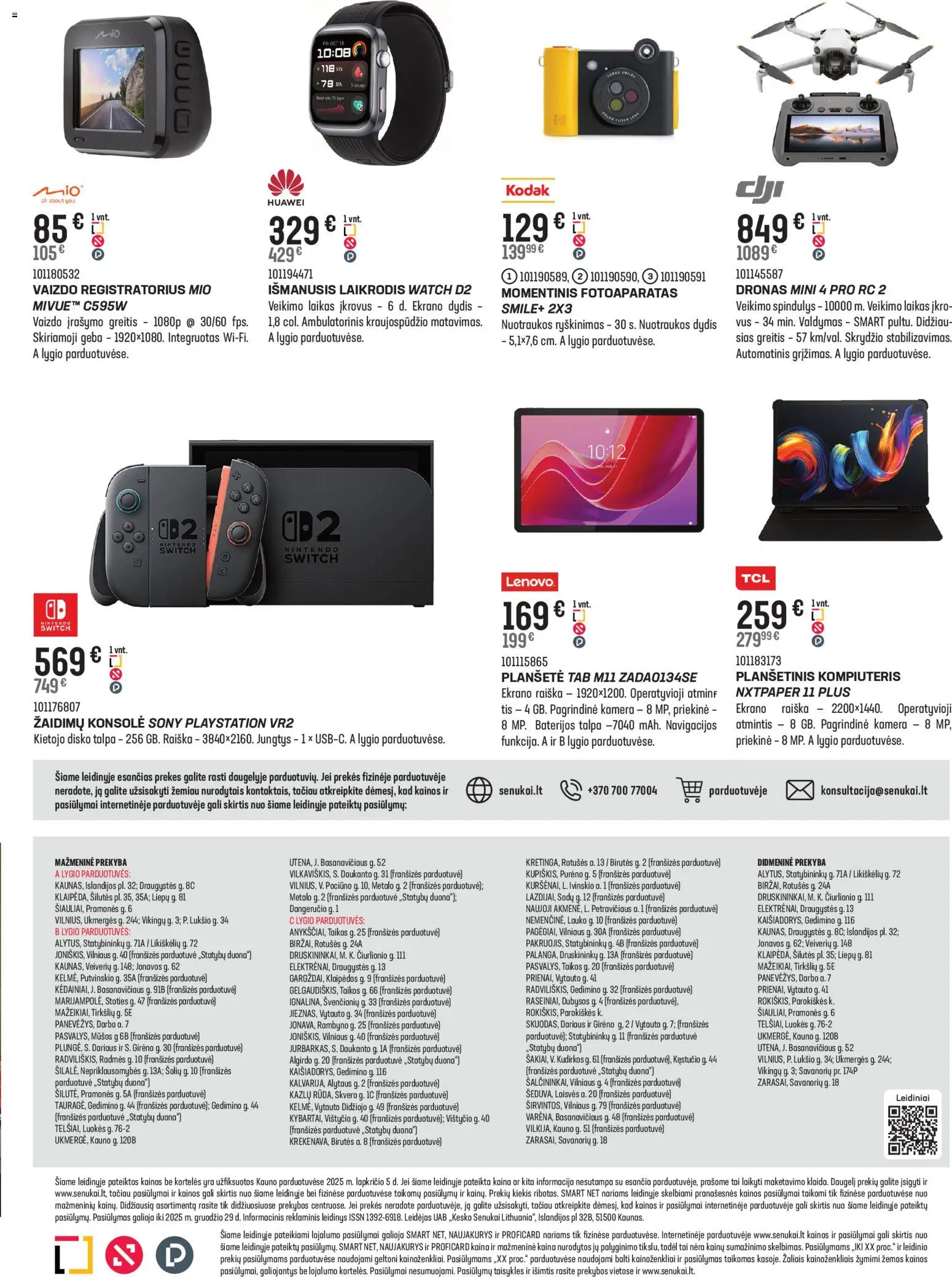 Senukai akcijos nuo 05.11.2025 | Puslapis: 47 | Prekių: Planšetinis kompiuteris, Laikrodis, Kompiuteris, Kamera