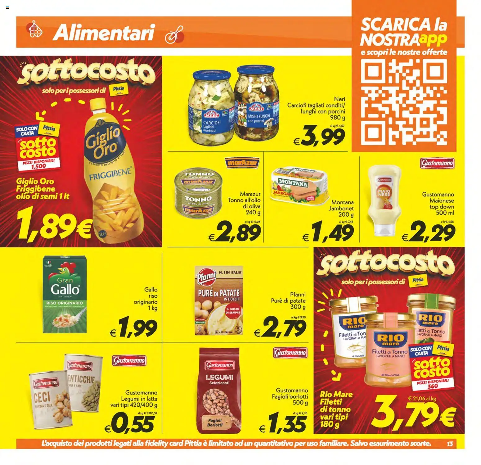 Volantino SuperConveniente del 04.11.2025 | Pagina: 13 | Prodotti: Fiocchi, Ceci, Maionese, Top