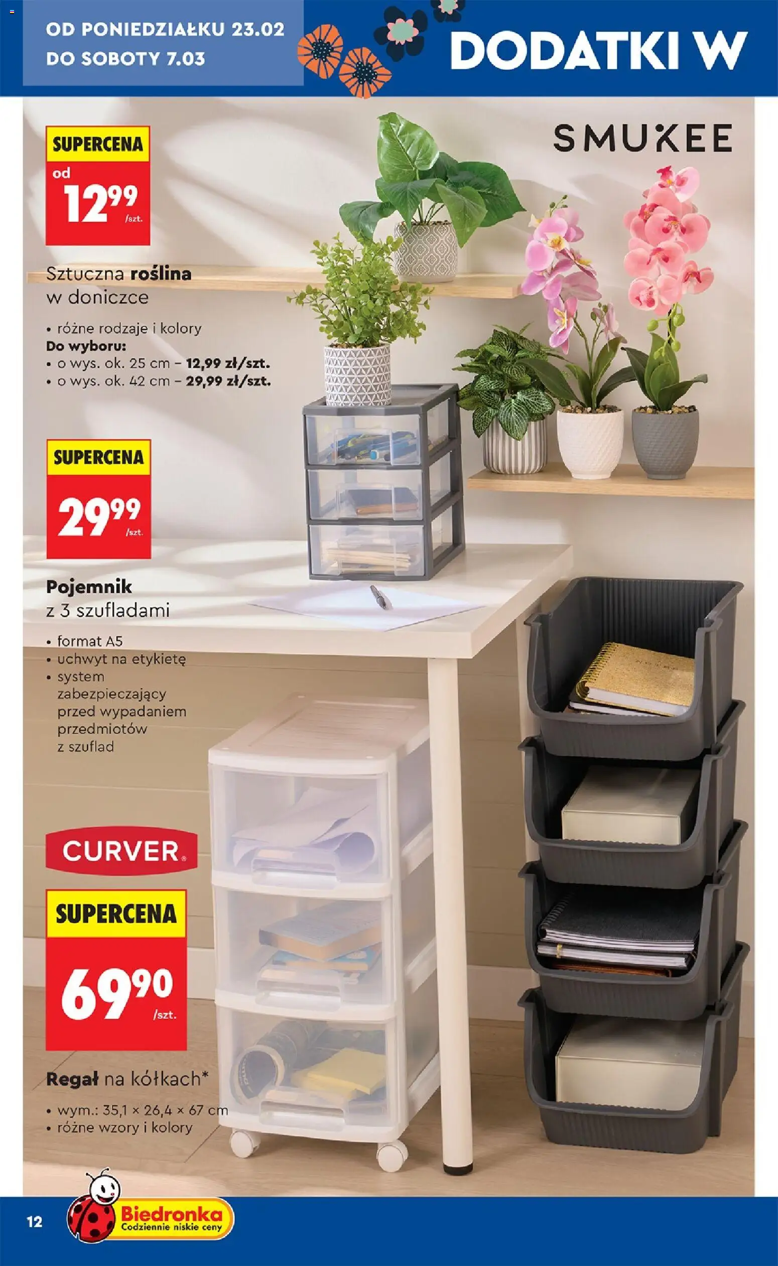 Biedronka Polsko leták - Hity i inspiracje od 21.02.2026 | Strana: 12 | Produkty: Regál