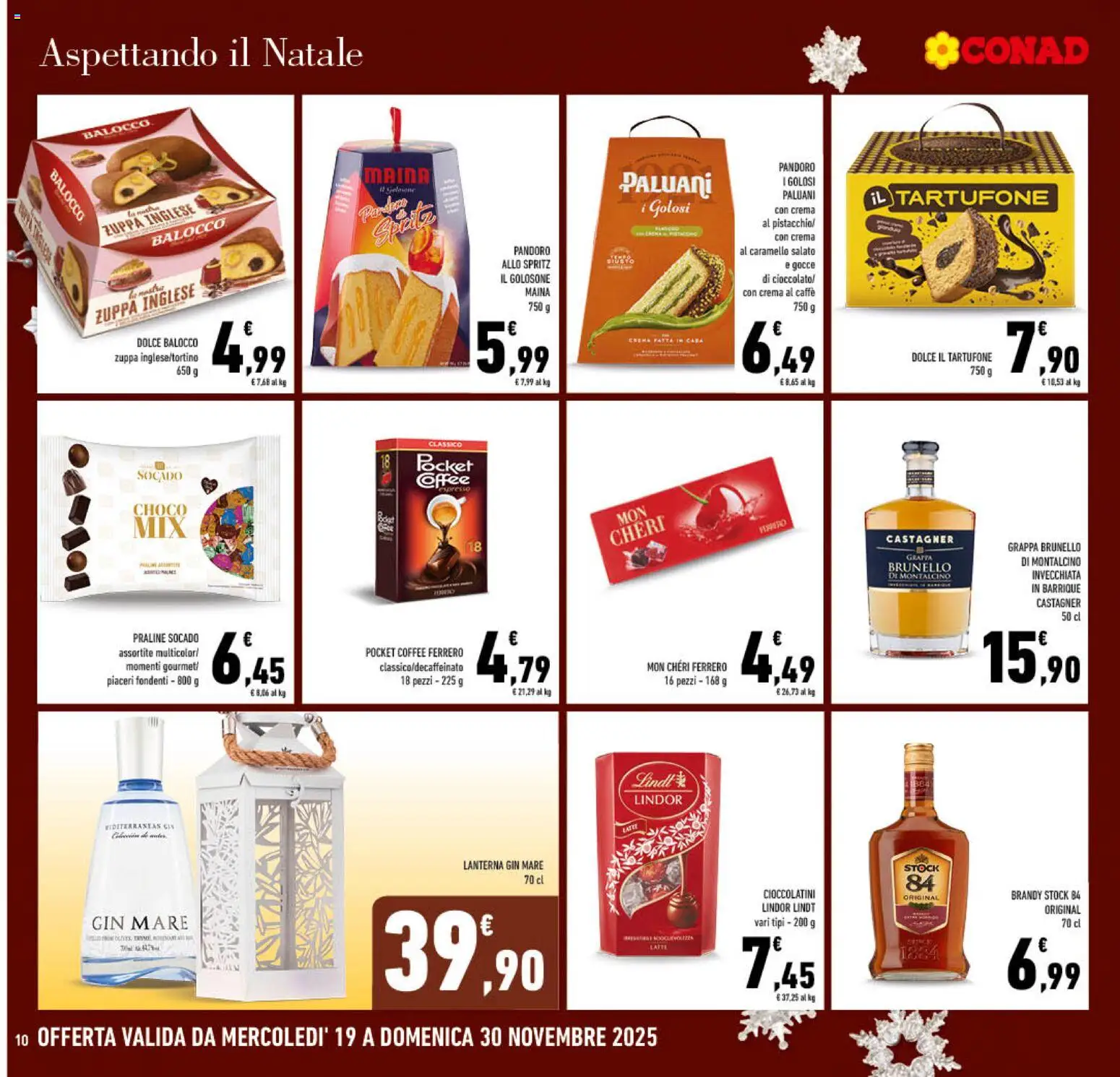 Volantino Conad del 19.11.2025 | Pagina: 10 | Prodotti: Caffè, Lanterna, Cioccolatini, Grappa