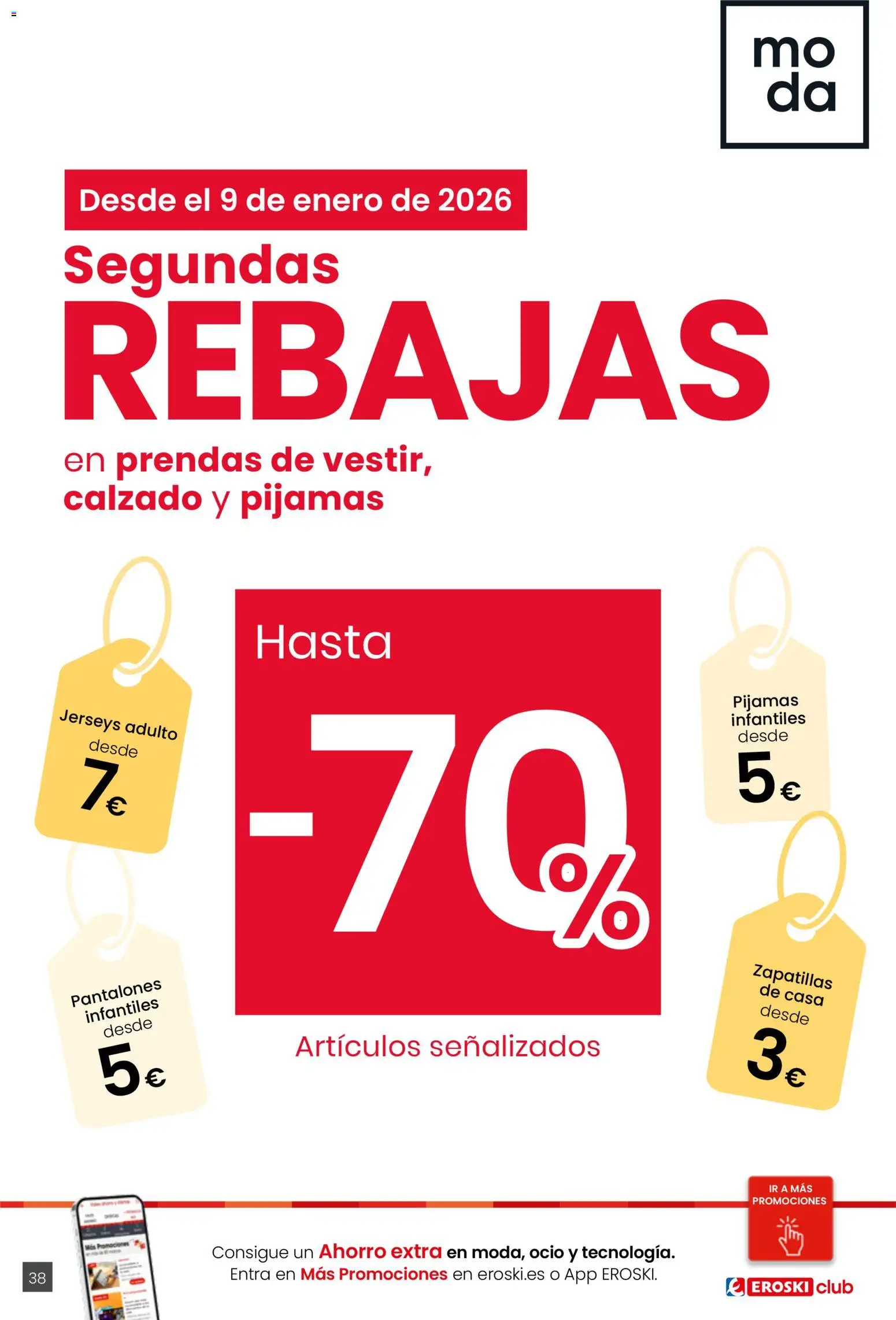 Eroski folleto │ válido desde el 05.01.2026 | Página: 38 | Productos: Pantalones, Zapatillas