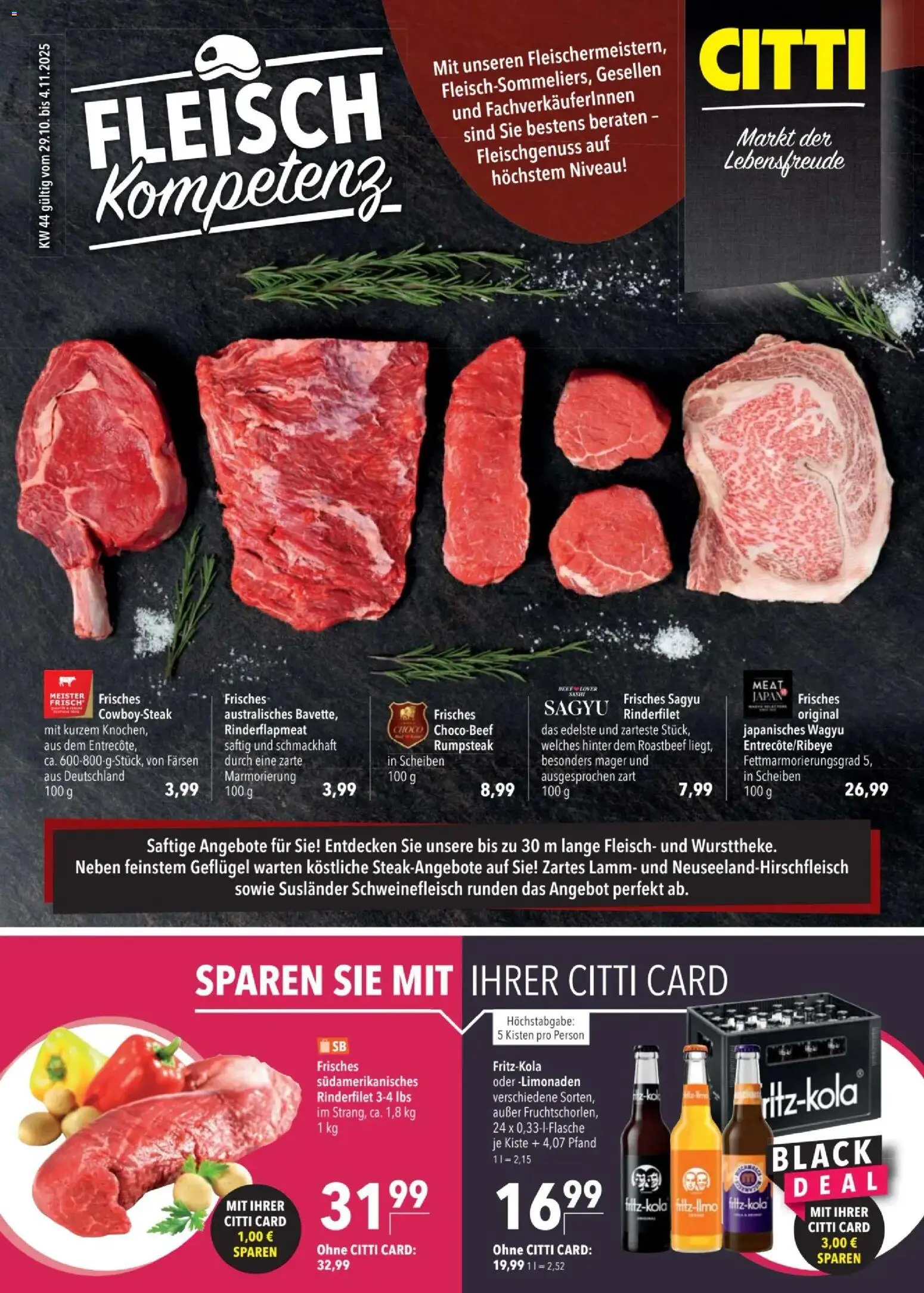 CITTI tilbudsavis – gyldig fra 29.10.2025 | Side: 1 | Produkter: Roastbeef