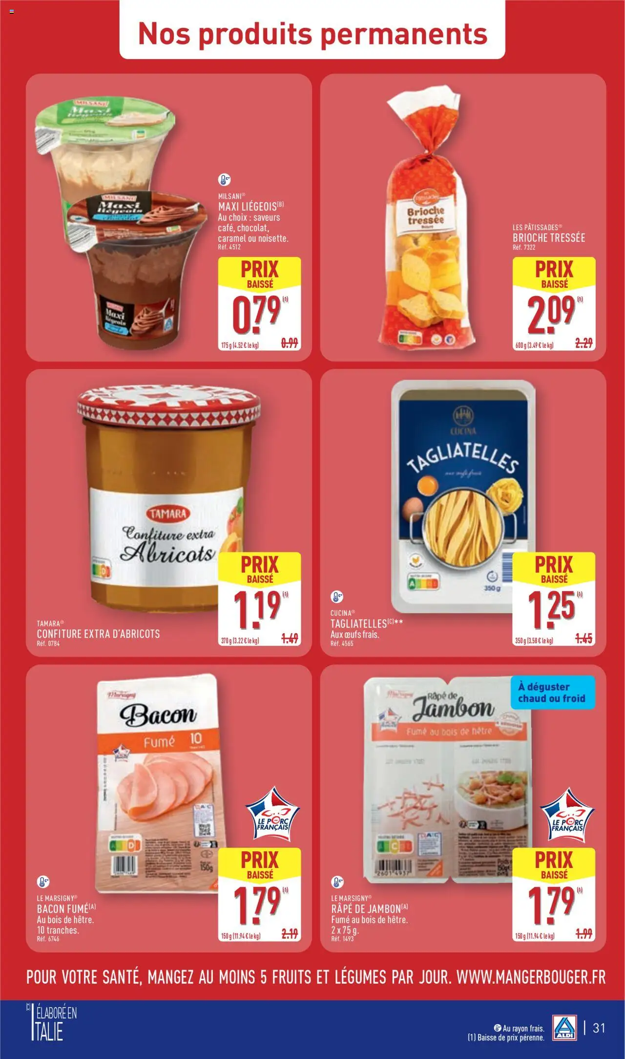  | Page: 34 | Produits: Abricots, Œufs, Jambon, Porc
