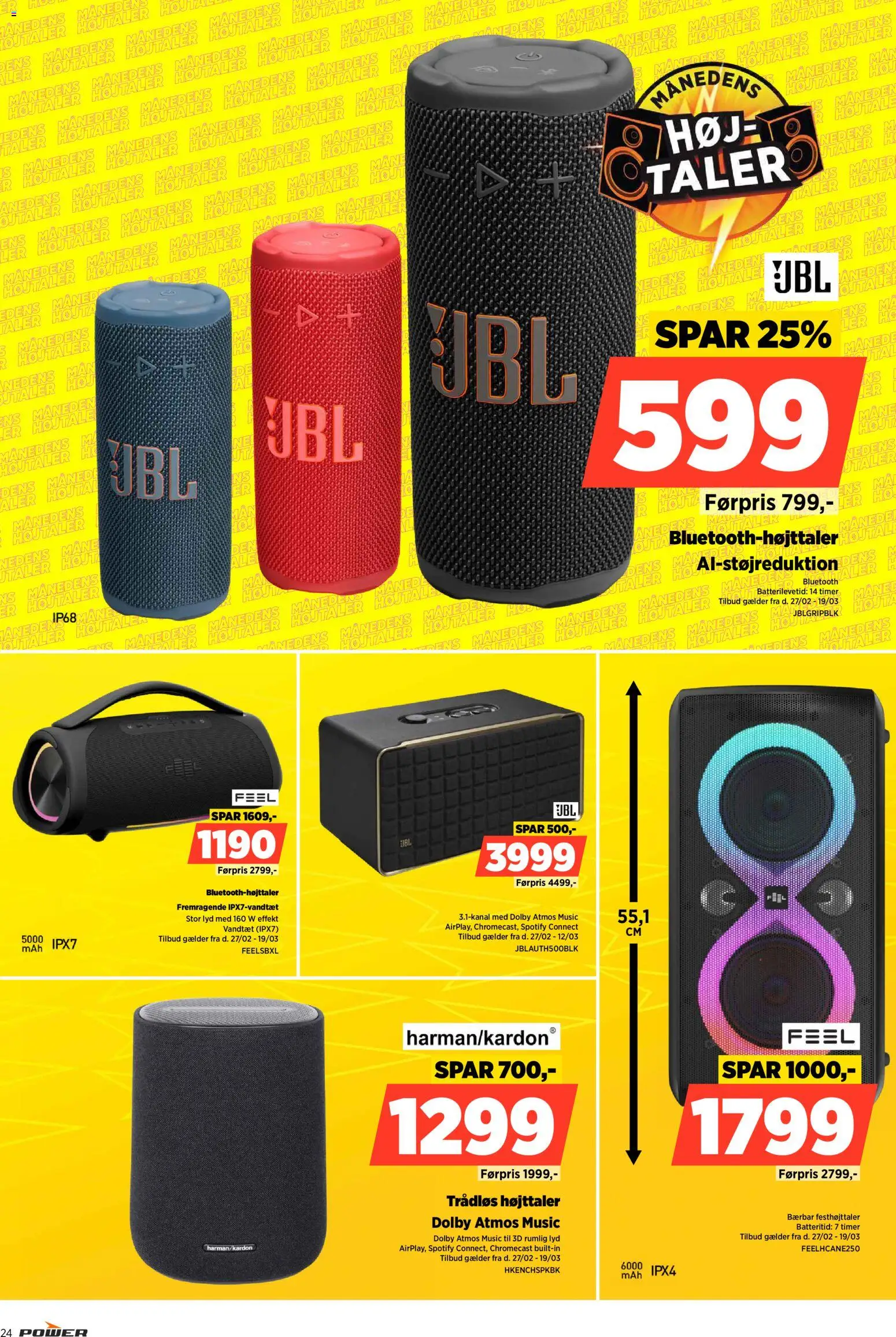 Power tilbudsavis – gyldig fra 27.02.2026 | Side: 24 | Produkter: Lyd, Højttaler