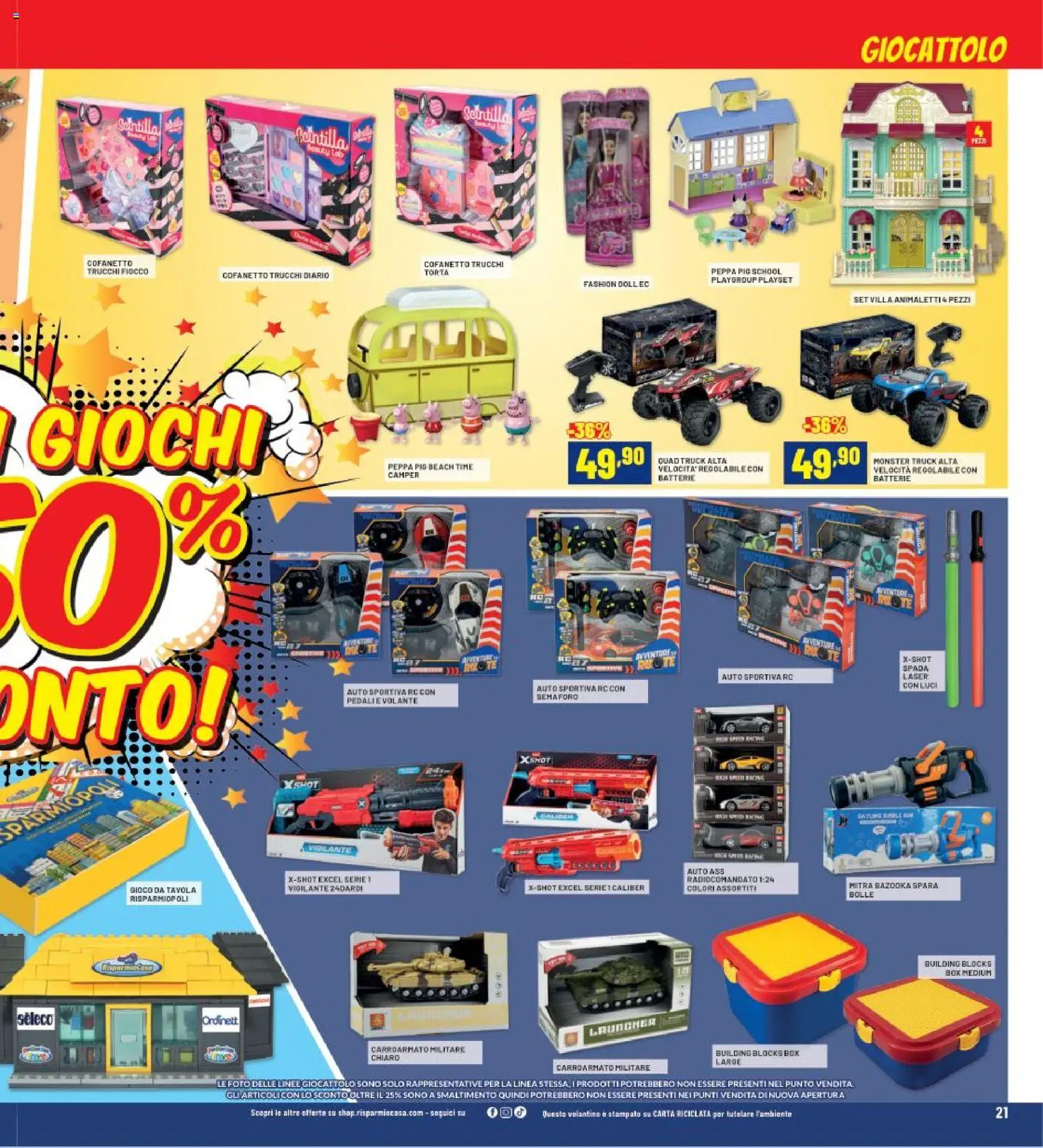Volantino RisparmioCasa del 23.10.2025 | Pagina: 21 | Prodotti: Torta, Gioco, Batterie