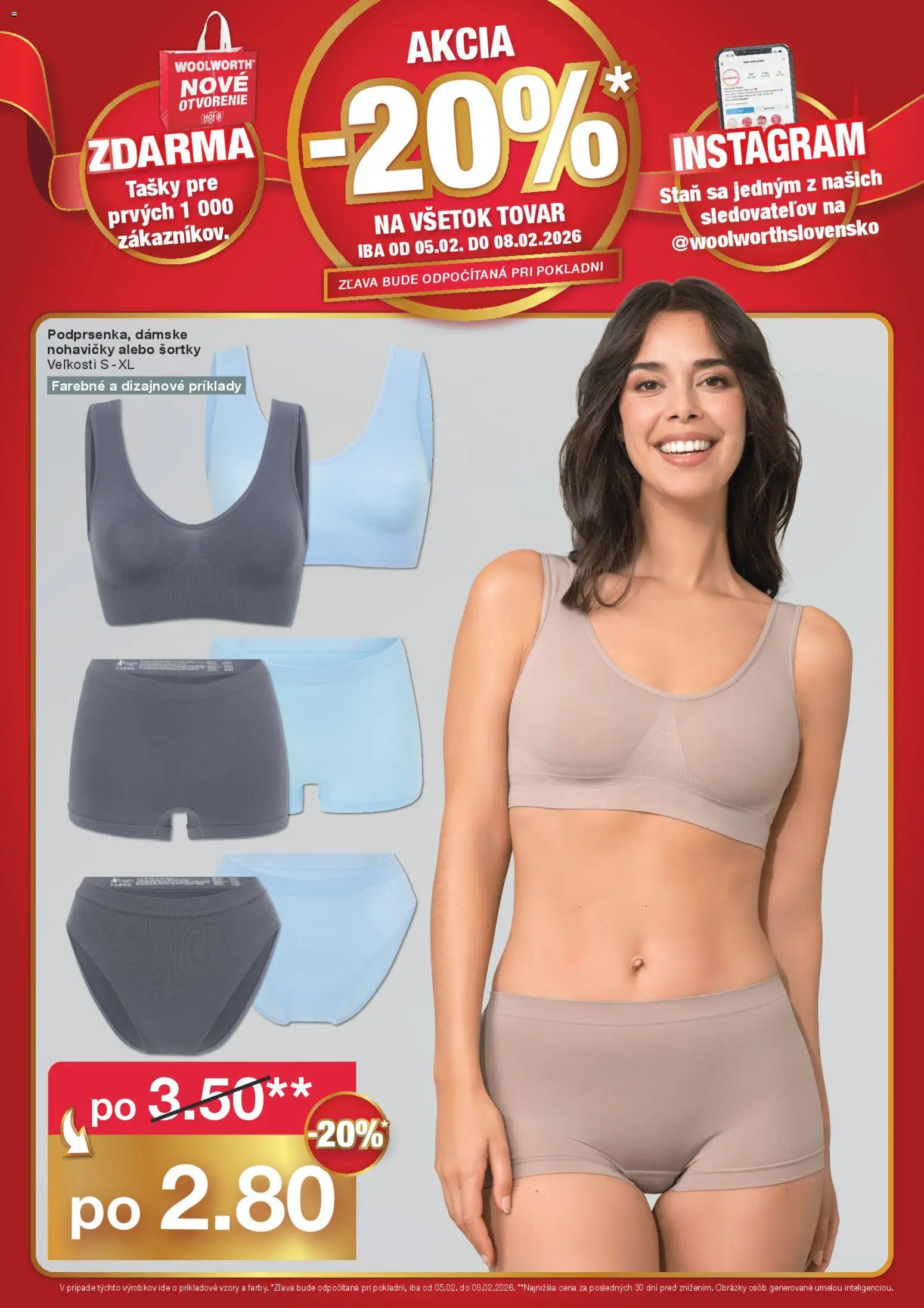 Nové Woolworth akcie – leták je platný od 01.02.2026 | Strana: 3 | Produkty: Stan, Nohavičky