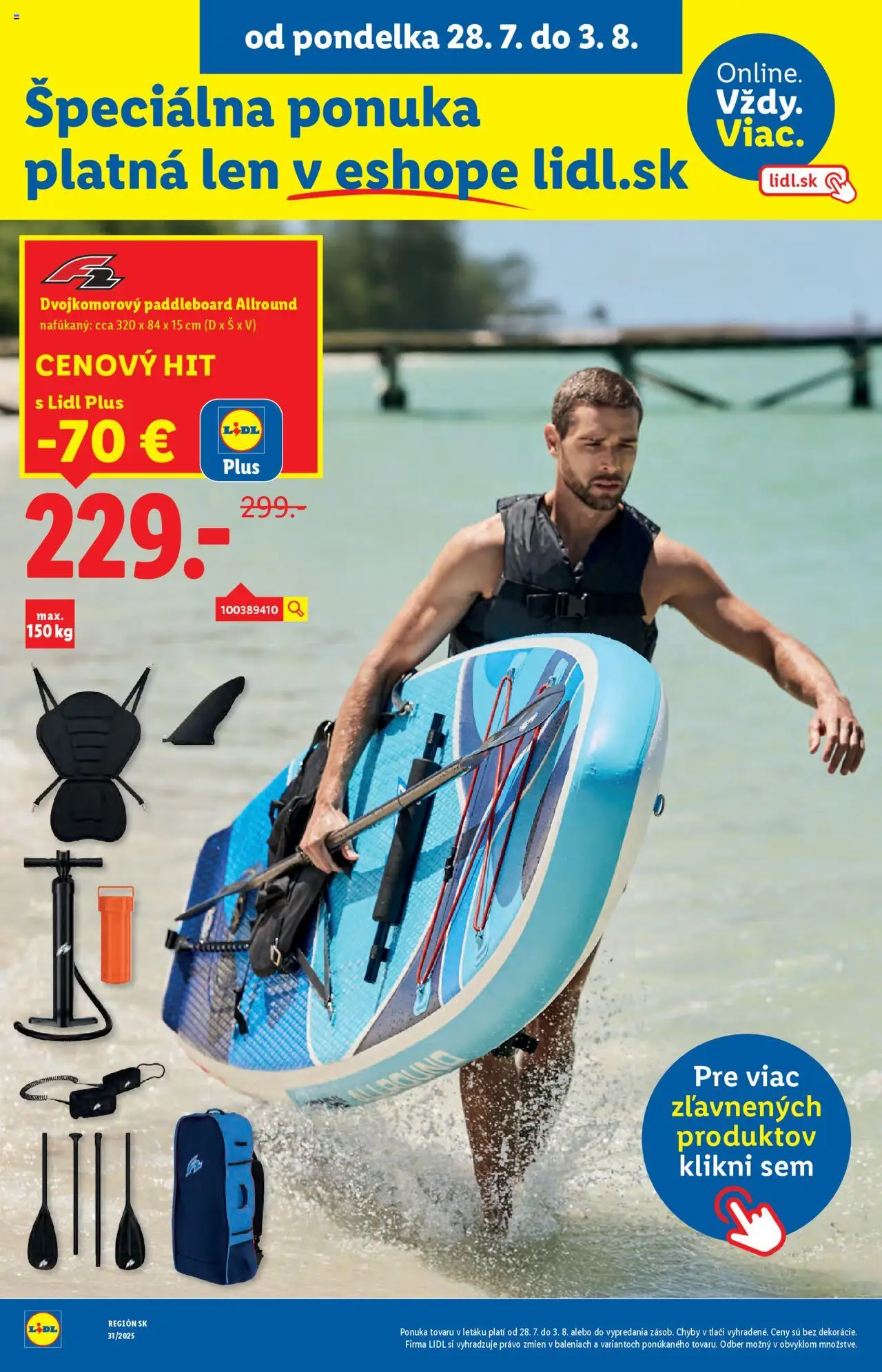 Lidl leták │ platný od 28.07.2025 | Strana: 52 | Produkty: Paddleboard