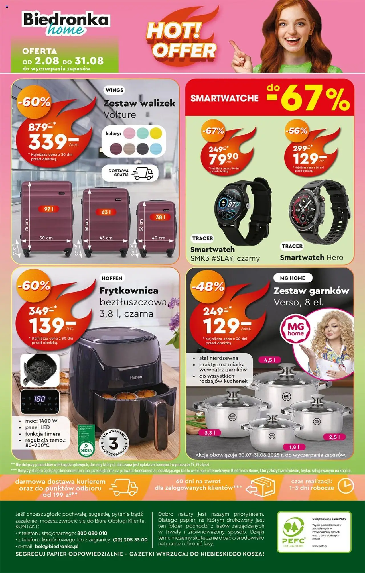 Biedronka gazetka - Home od 09.08.2025 | Strona: 6 | Produkty: Frytkownica, Smartwatch