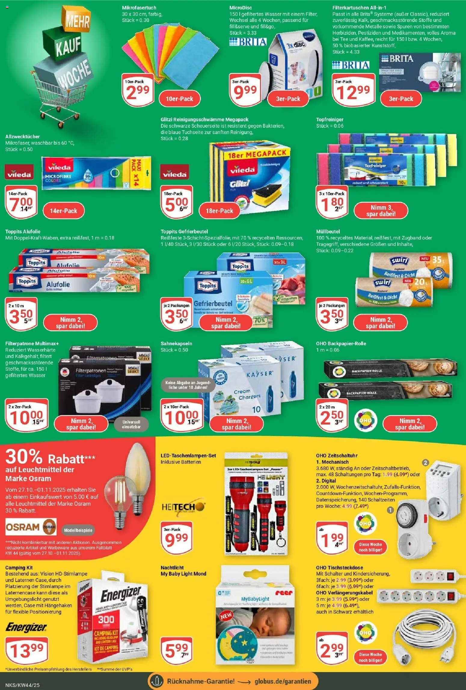 Globus prospekt Neunkirchen	 – gültig ab 26.10.2025 | Seite: 25 | Produkte: Energy, Wasser, Nachtlicht, Tee