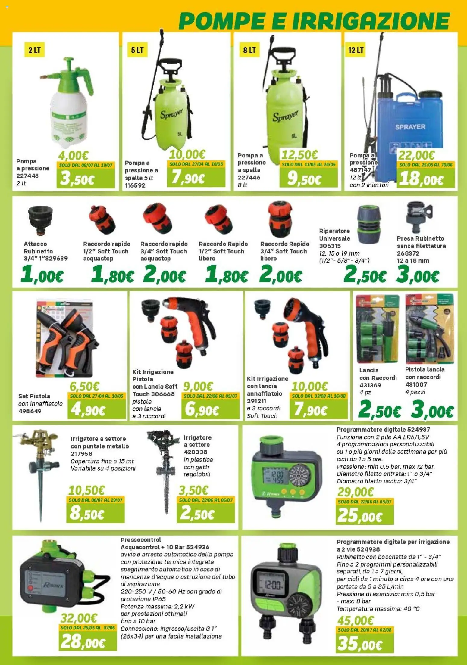 Volantino Orizzonte del 10.04.2026 | Pagina: 11 | Prodotti: Pile, Annaffiatoio, Irrigatore, Presa