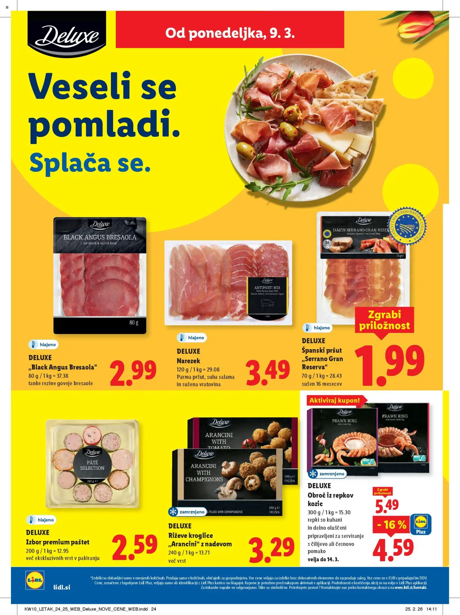 Novi Lidl katalog ponudbe – veljaven od 05.03.2026 | Stran: 52 | Izdelki: Pršut, Vratovina, Narezek, Salama