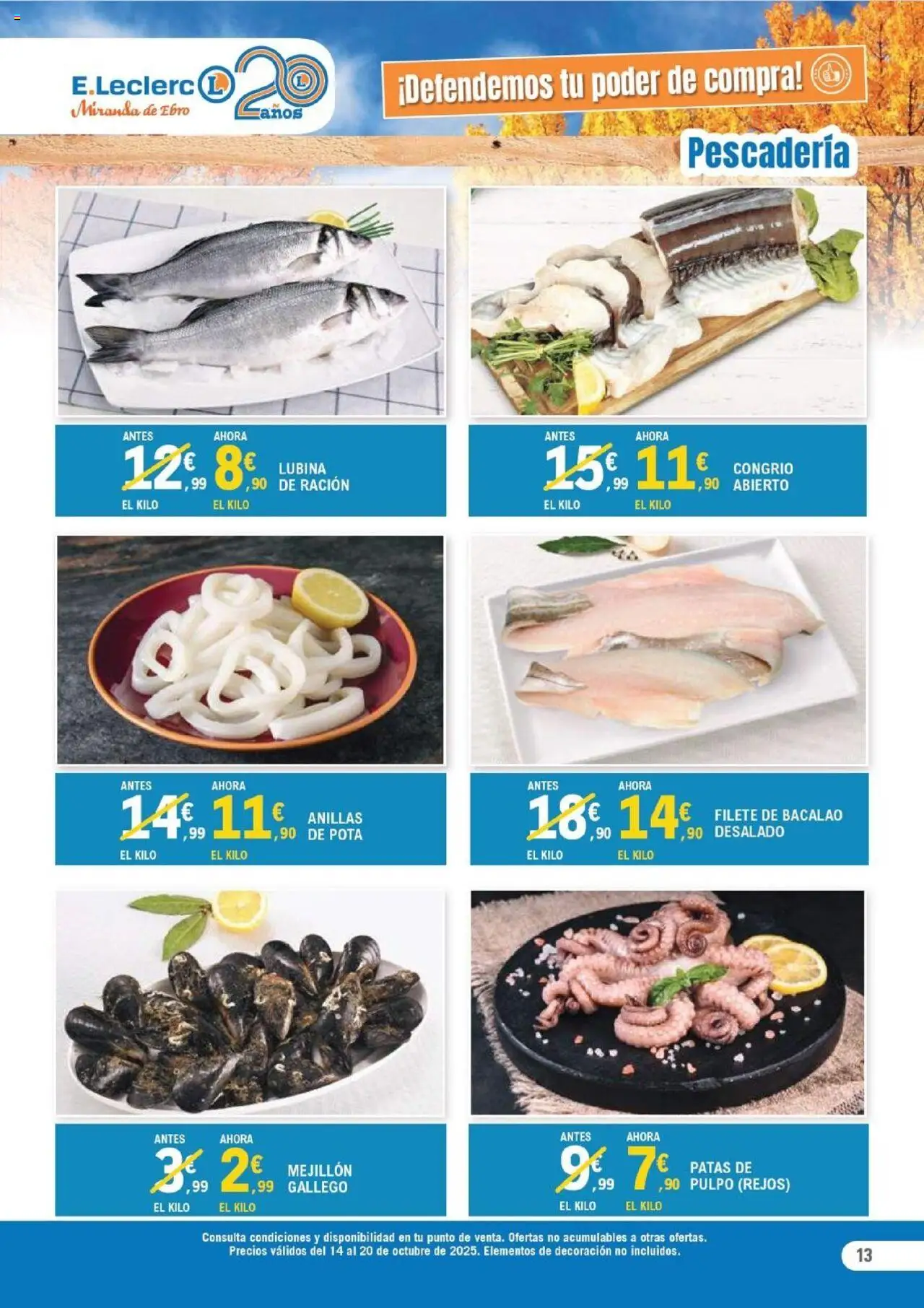E.Leclerc folleto │ válido desde el 14.10.2025 | Página: 13 | Productos: Filete