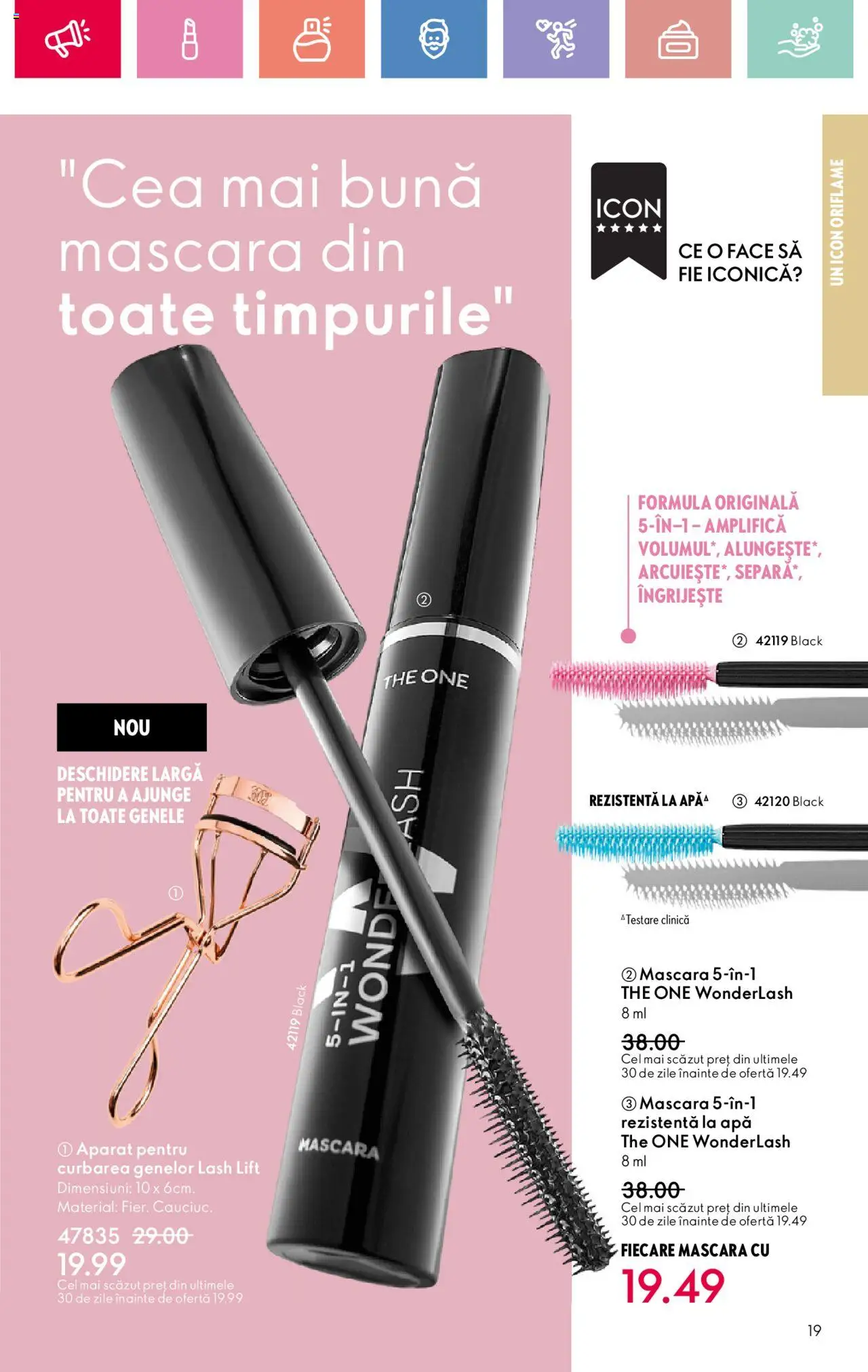 Oriflame catalog 11 2025 – valabil de la 27.07.2025 | Pagină: 19 | Produse: Mascara, Apă