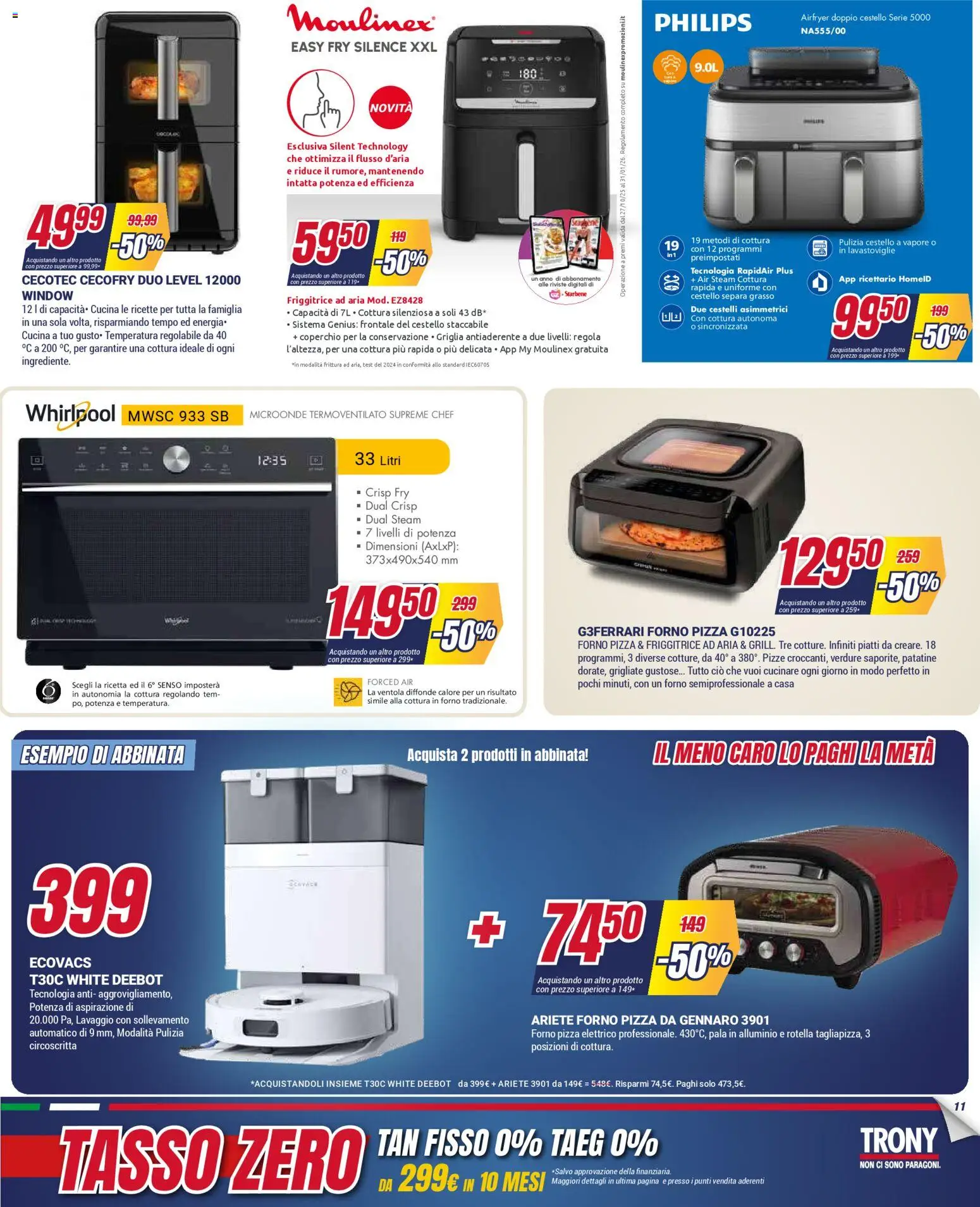 Volantino Trony del 04.12.2025 | Pagina: 11 | Prodotti: Microonde, Pizza, Forno, Griglia