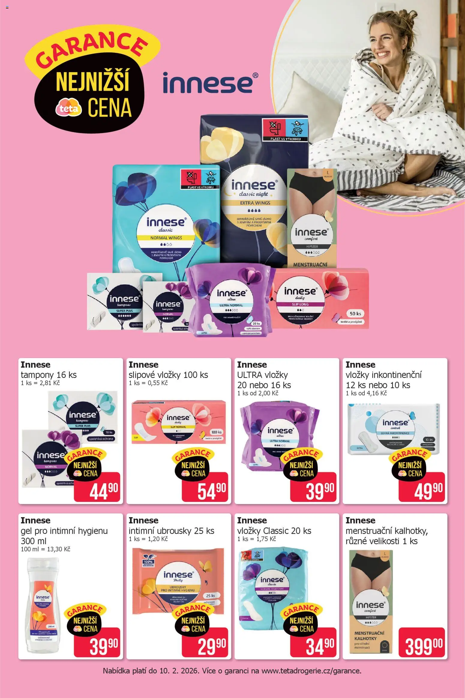 TETA Drogerie leták od 29.01.2026 | Strana: 11 | Produkty: Kalhotky, Menstruační kalhotky, Vložky, Tampony
