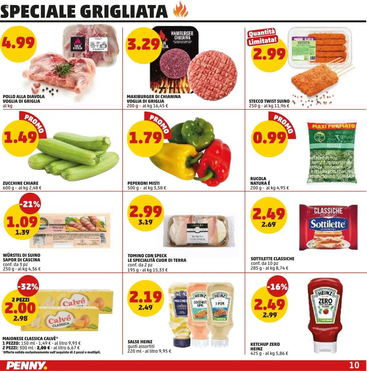 Volantino PENNY del 14.08.2025 | Pagina: 10 | Prodotti: Pollo, Ketchup, Hamburger, Terra