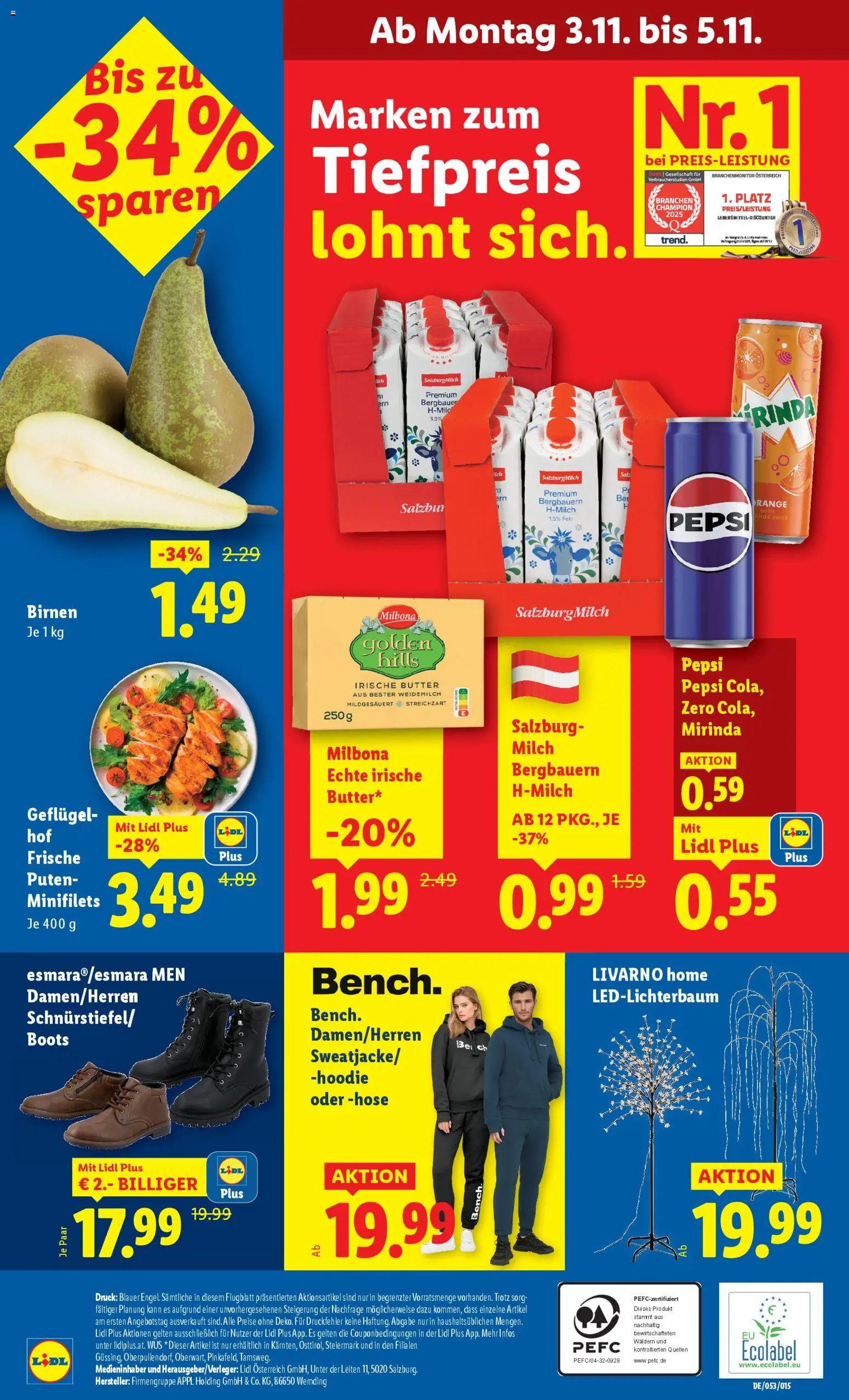 Lidl Flugblatt - Oberpullendorf, Güssing, Oberwart gültig ab 30.10.2025 | Seite: 44 | Produkte: Hose, Milch, Butter