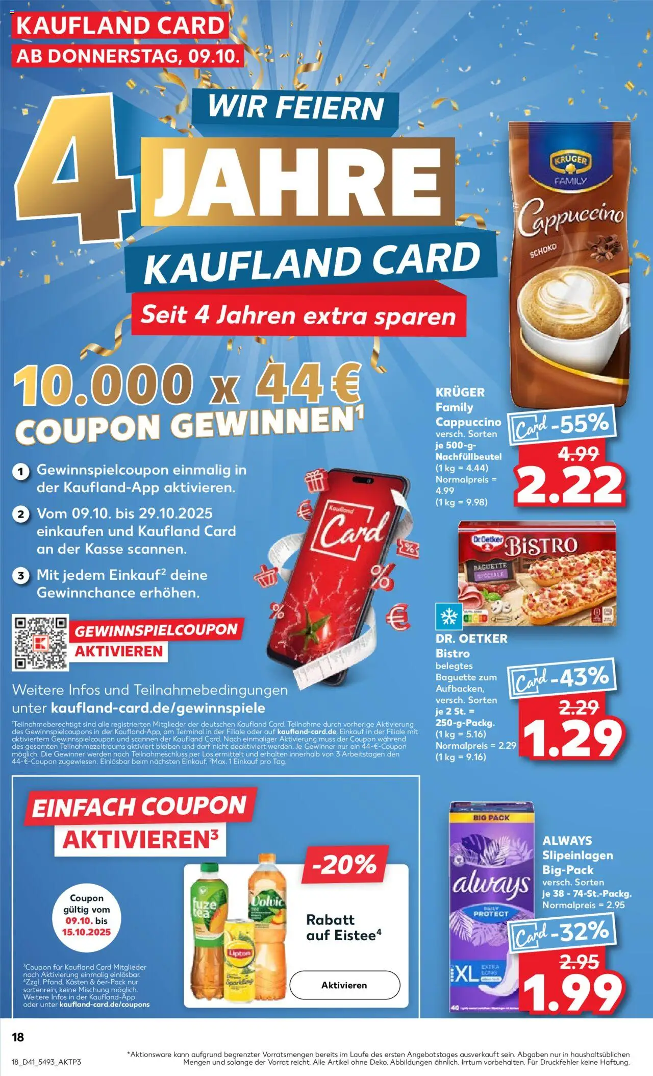 Kaufland Prospekt 	 – gültig ab 09.10.2025 | Seite: 18 | Produkte: Fuze tea, Baguette