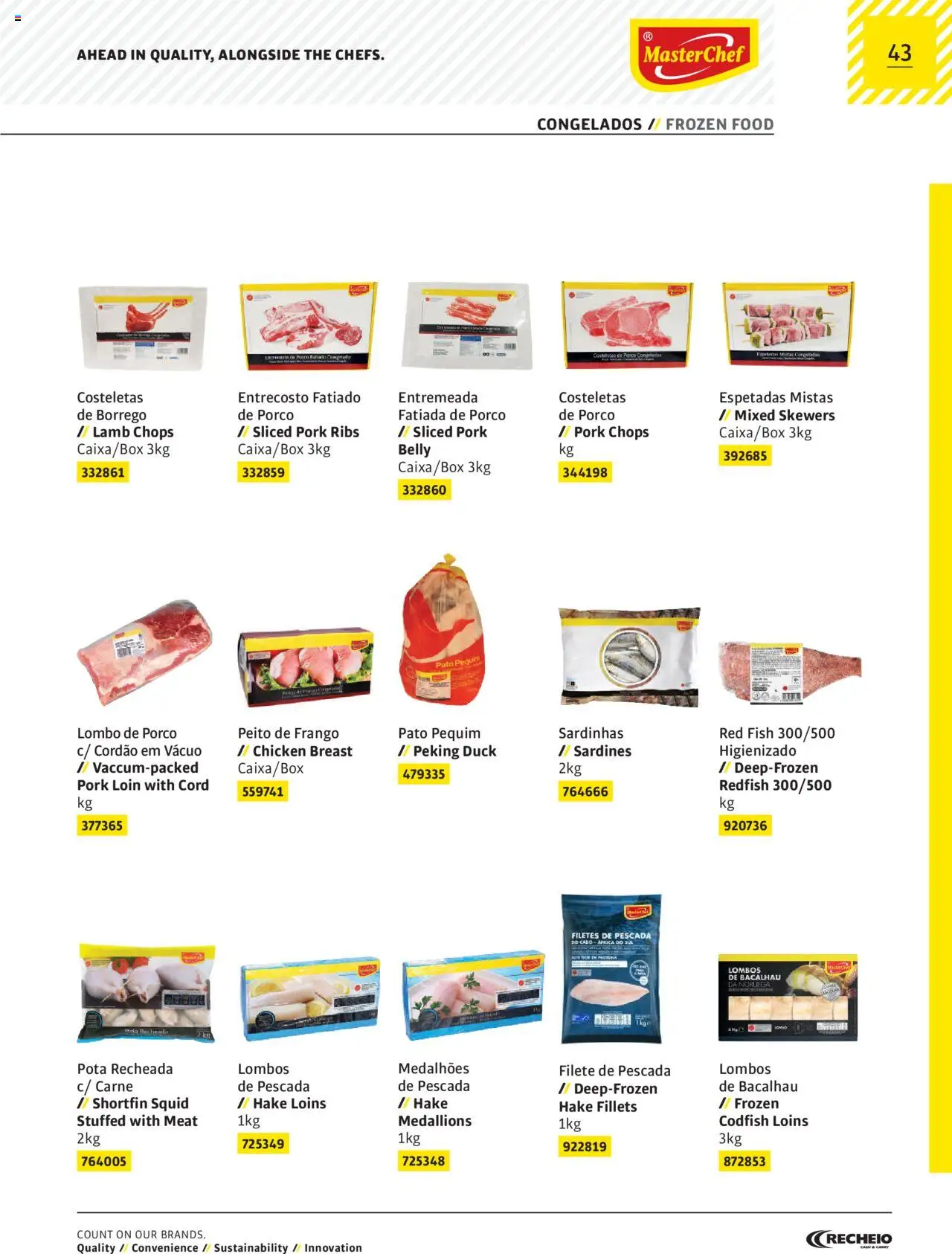 Recheio AS NOSSAS MARCAS │ válido de 19.12.2023 | Página: 43 | Produtos: Cabo, Bacalhau, Sardinhas, Lombo