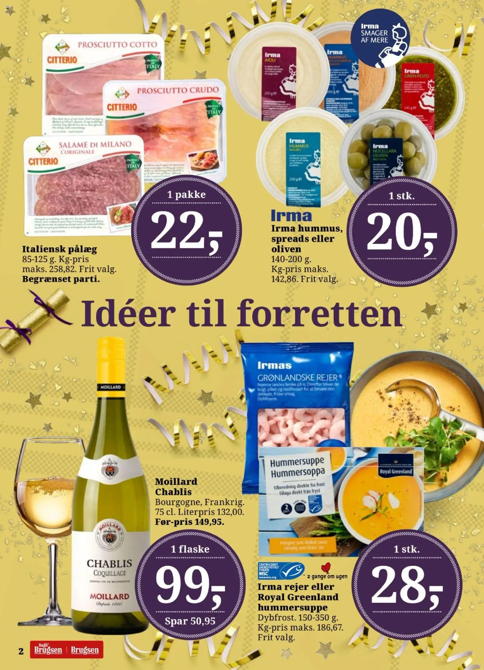 Dagli'Brugsen tilbudsavis – gyldig fra 27.12.2025 | Side: 2 | Produkter: Pesto, Oliven, Rejer, Søm