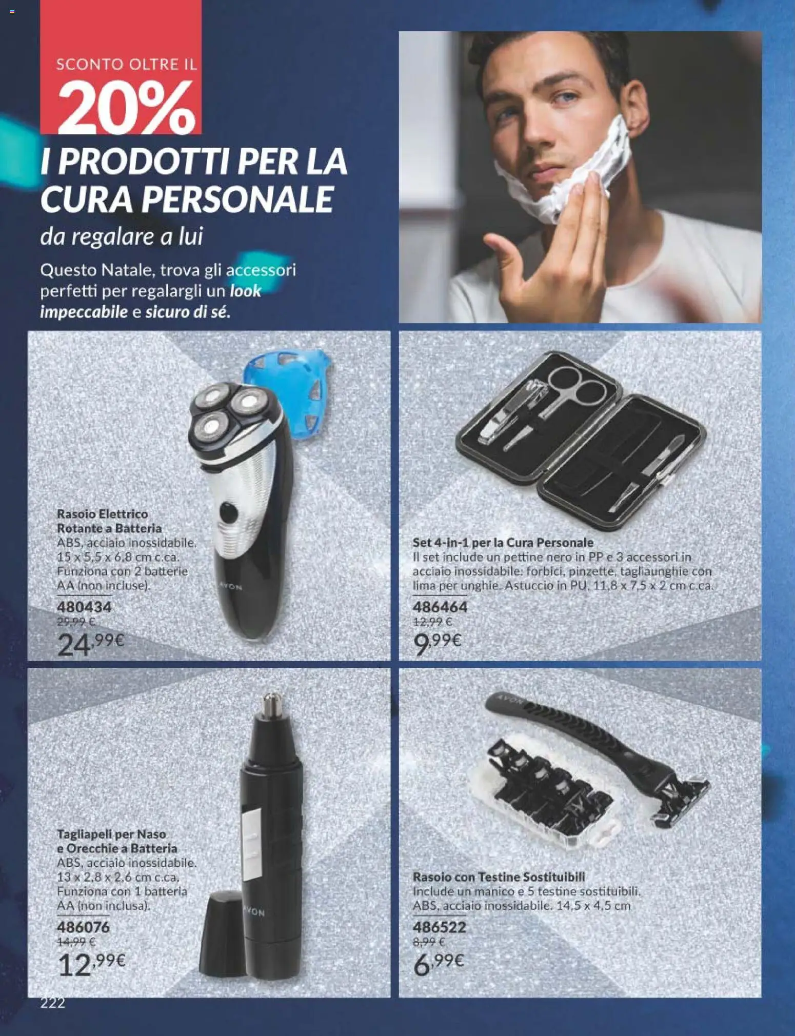 Volantino Avon del 01.12.2025 | Pagina: 222 | Prodotti: Lima, Rasoio elettrico, Batteria, Batterie