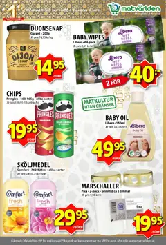 Matvärlden - erbjudanden - Förhandsvisning av reklamblad från butik Matvärlden aktuell från 20.10.2025 | Sida: 6 | Produkter: Senap, Sköljmedel, Chips, Vin