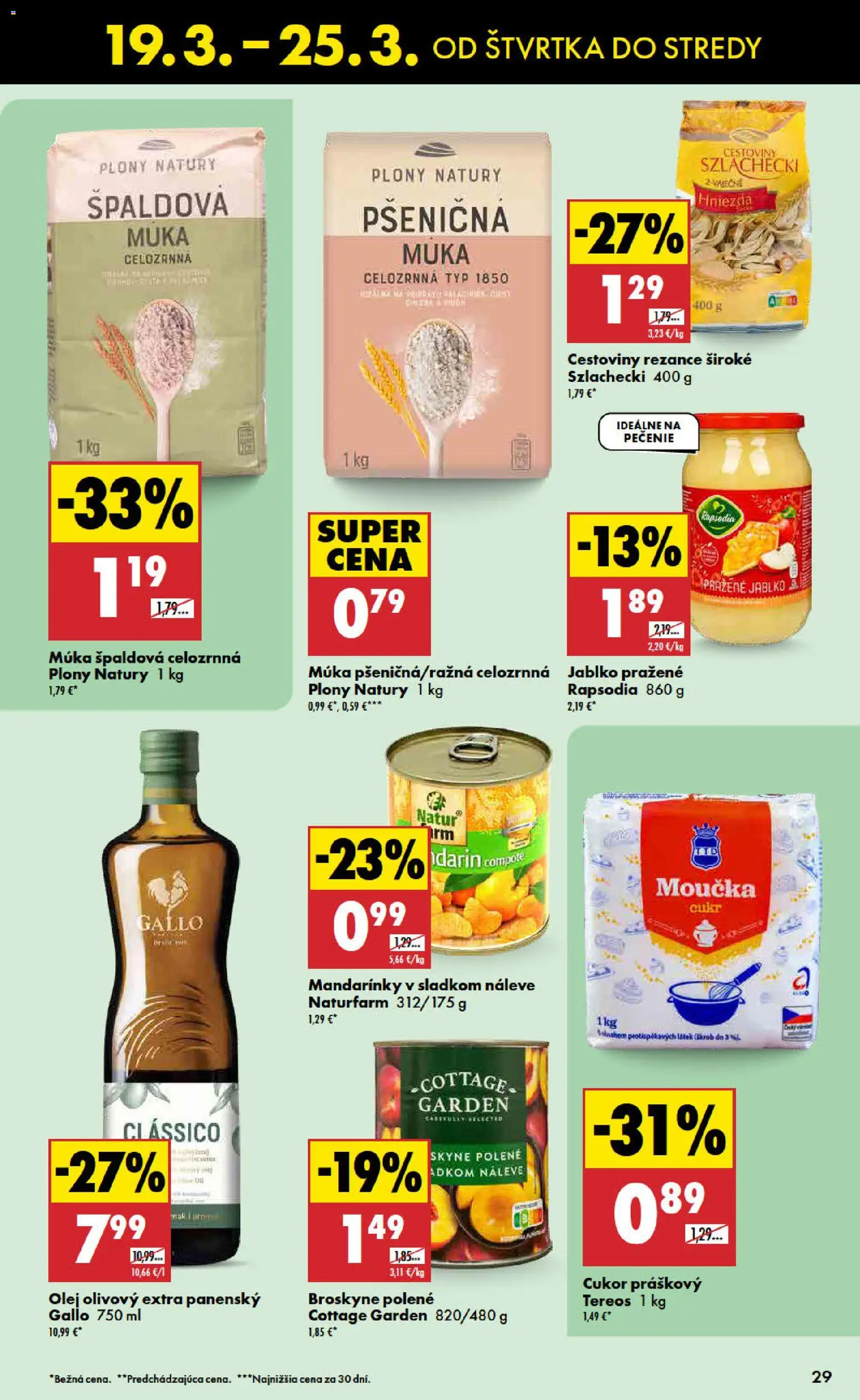Nové Biedronka akcie – leták je platný od 19.03.2026 | Strana: 29 | Produkty: Olej, Rezance, Mandarinky, Múka