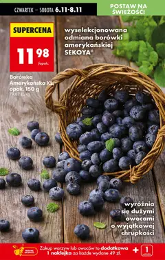 Pogląd oferty "Biedronka gazetka - Oferta w tym tygodniu" - ważna od 06.11.2025 | Strona: 75 | Produkty: Borówka amerykańska, Warzywa, Owoce