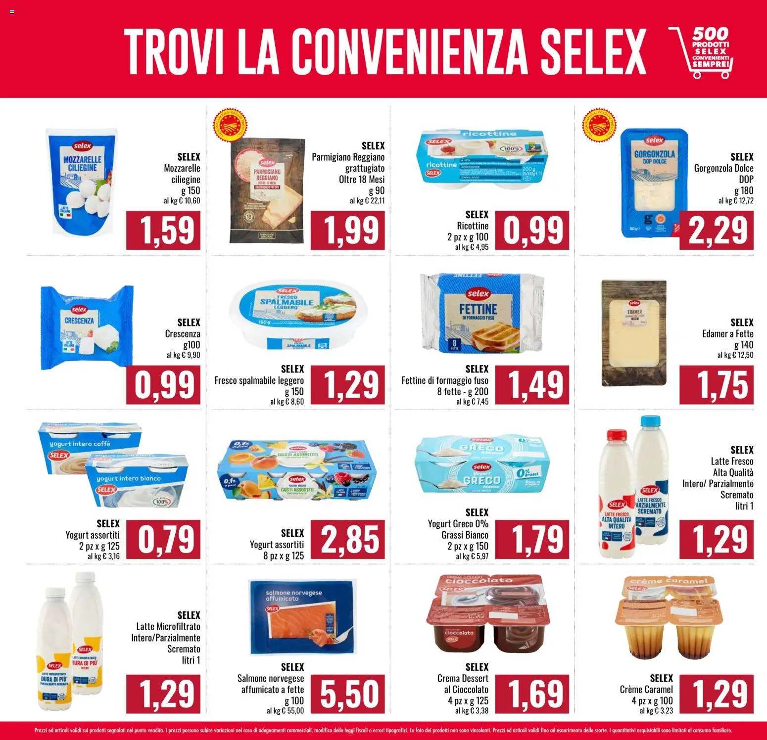 Volantino Famila del 26.02.2026 | Pagina: 5 | Prodotti: Yogurt greco, Cioccolato, Salmone, Parmigiano