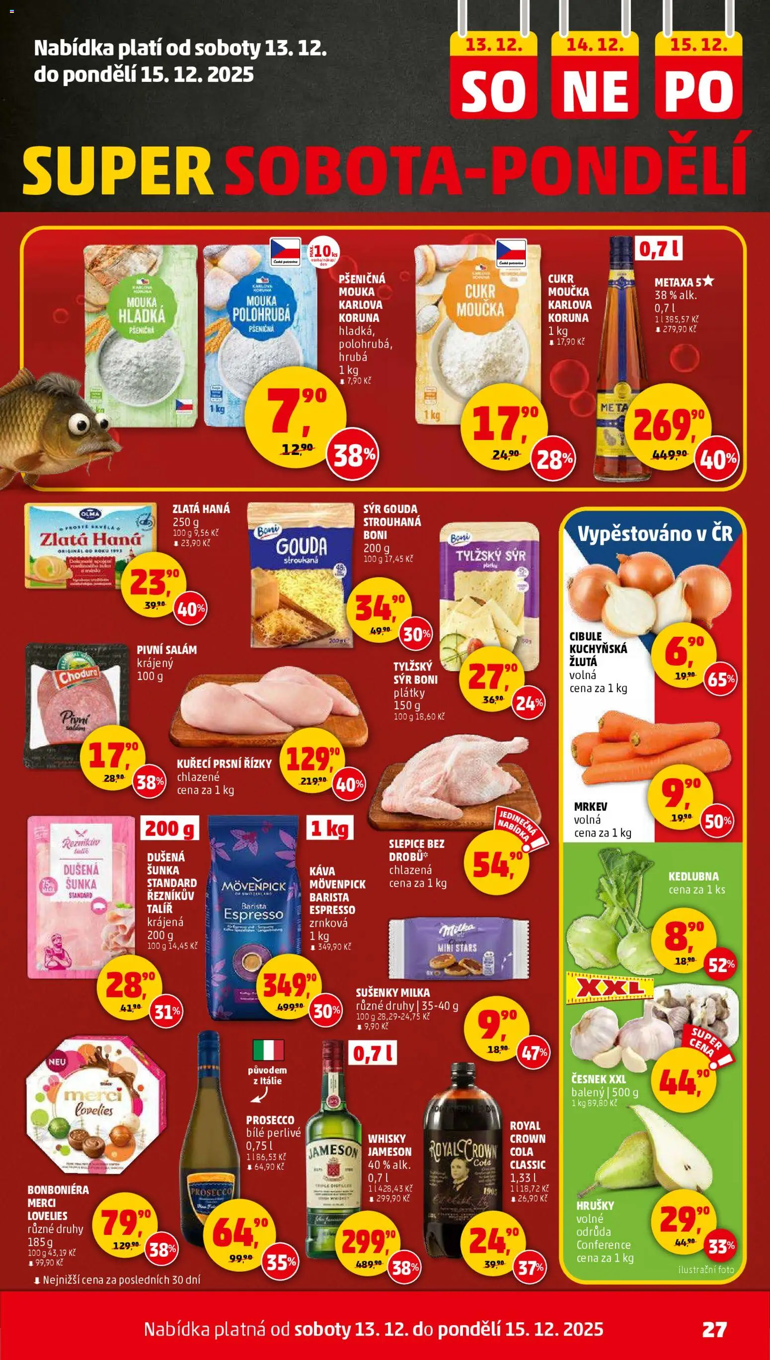 Penny Market leták - Čtvrtečník od 11.12.2025 | Strana: 27 | Produkty: Sýr Gouda, Káva, Milka, Hrušky