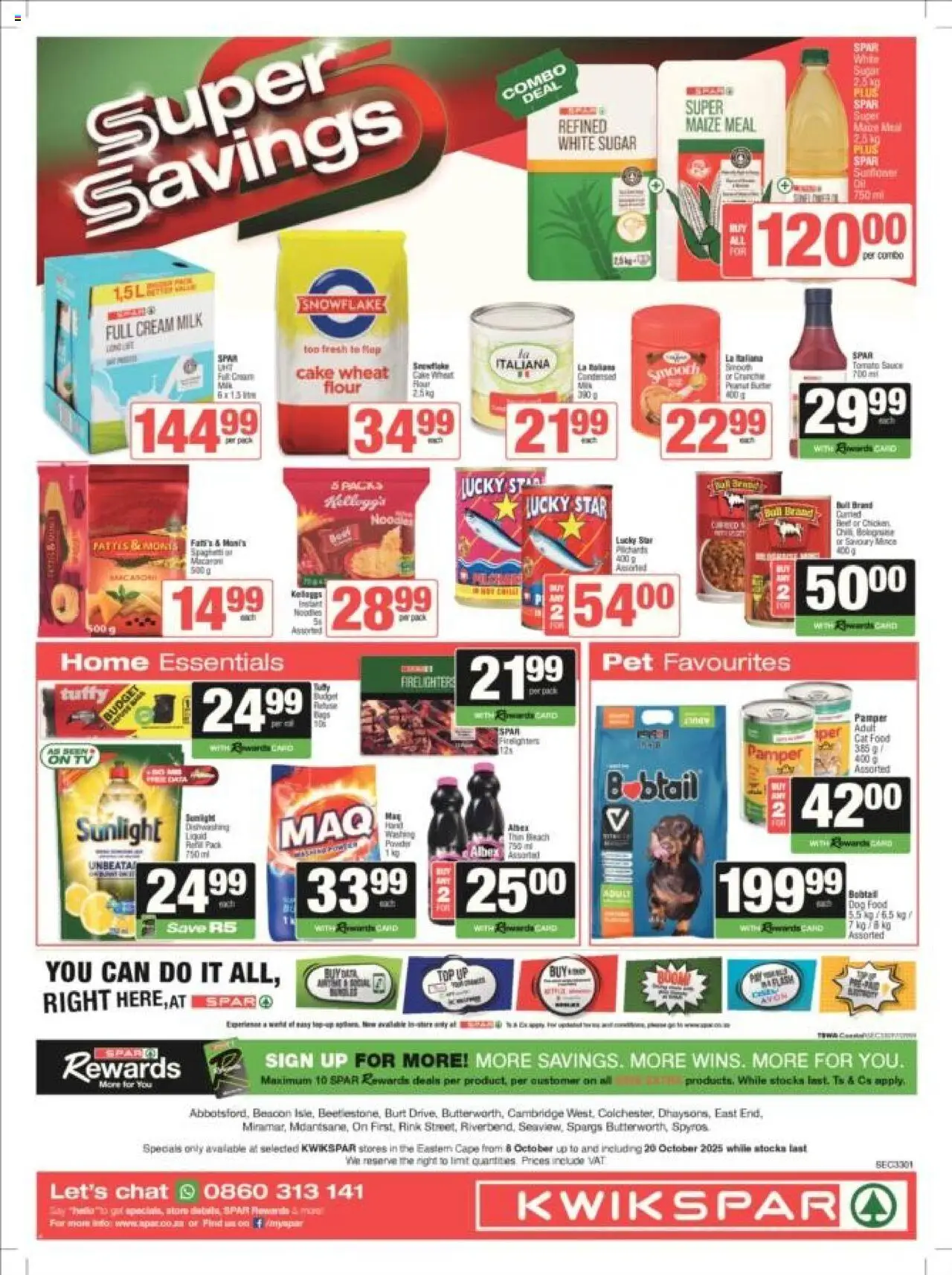 New KWIKSPAR catalogue – valid from 08.10.2025 | Page: 4 | Products: Cake, Cream, Sugar, Beet