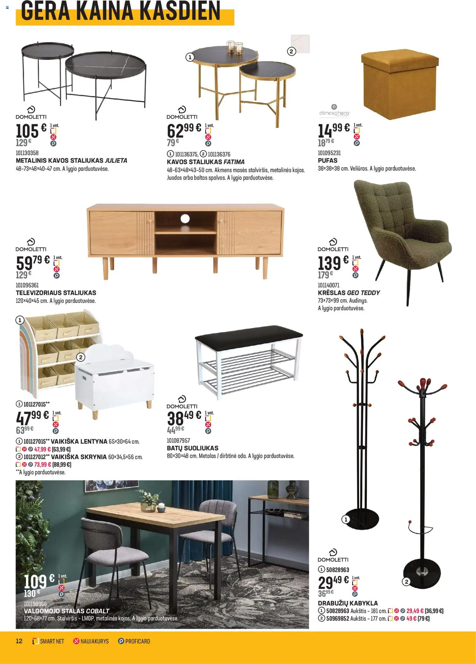 Senukai akcijos nuo 10.12.2025 | Puslapis: 12 | Prekių: Kabykla, Pufas, Lentyna, Stalas