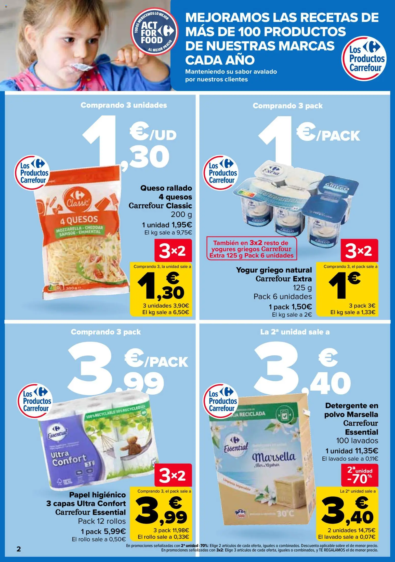 Carrefour folleto │ válido desde el 28.10.2025 | Página: 2 | Productos: Polvo, Queso, Queso rallado, Té