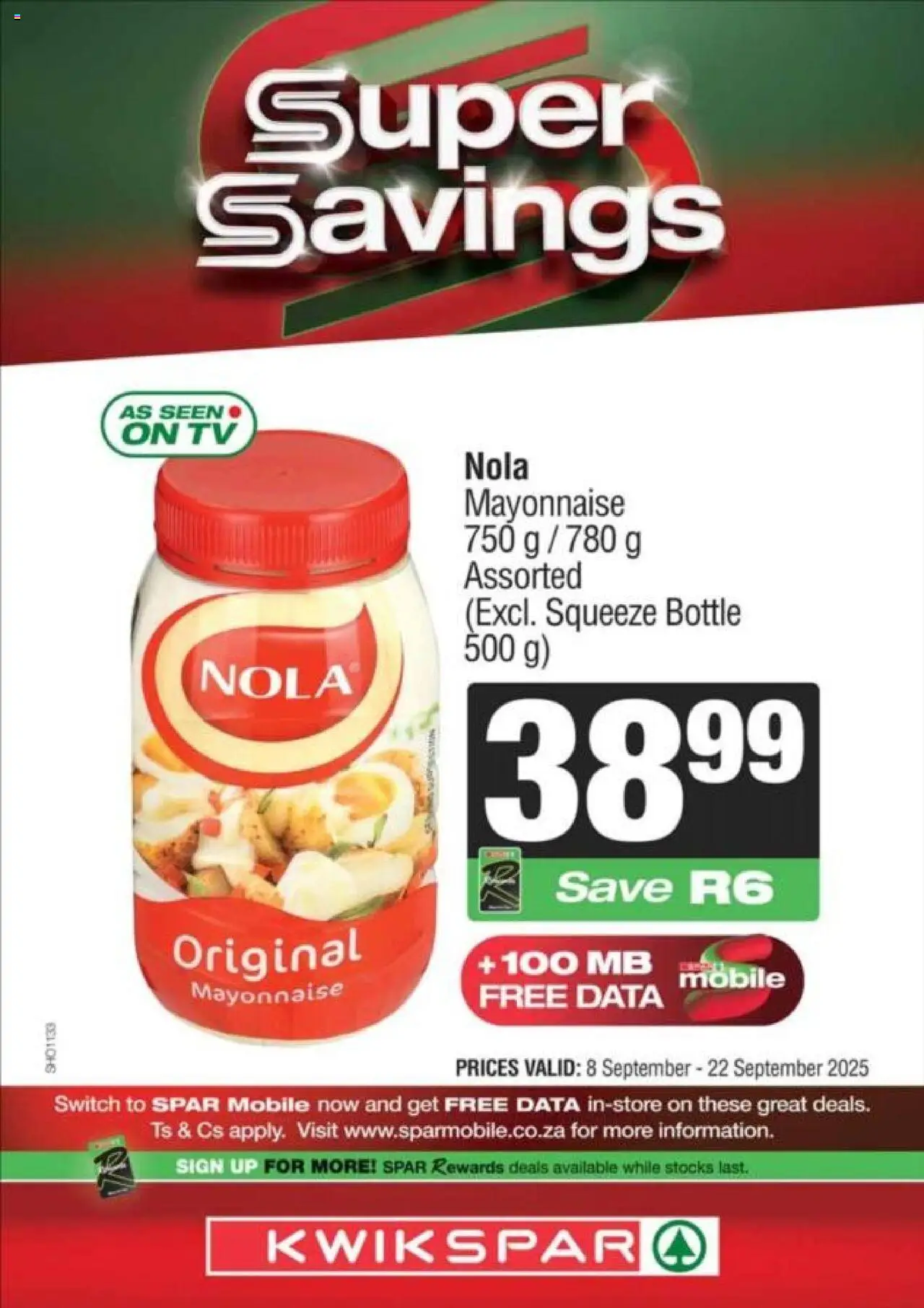 New Spar catalogue – valid from 08.09.2025 | Page: 2 | Products: Data, TV, Switch, Mayonnaise