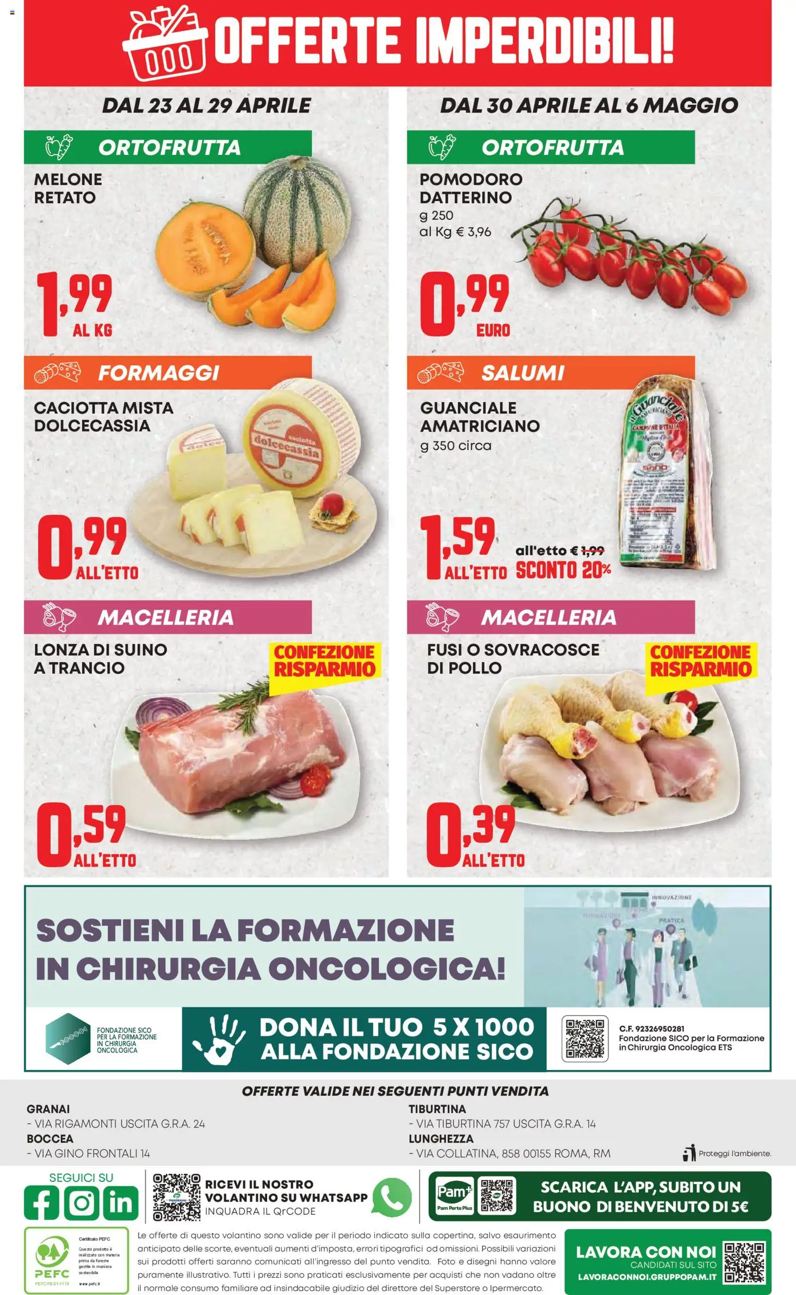 Volantino Panorama del 23.04.2026 | Pagina: 20 | Prodotti: Pollo, Suino, Pomodoro, Melone