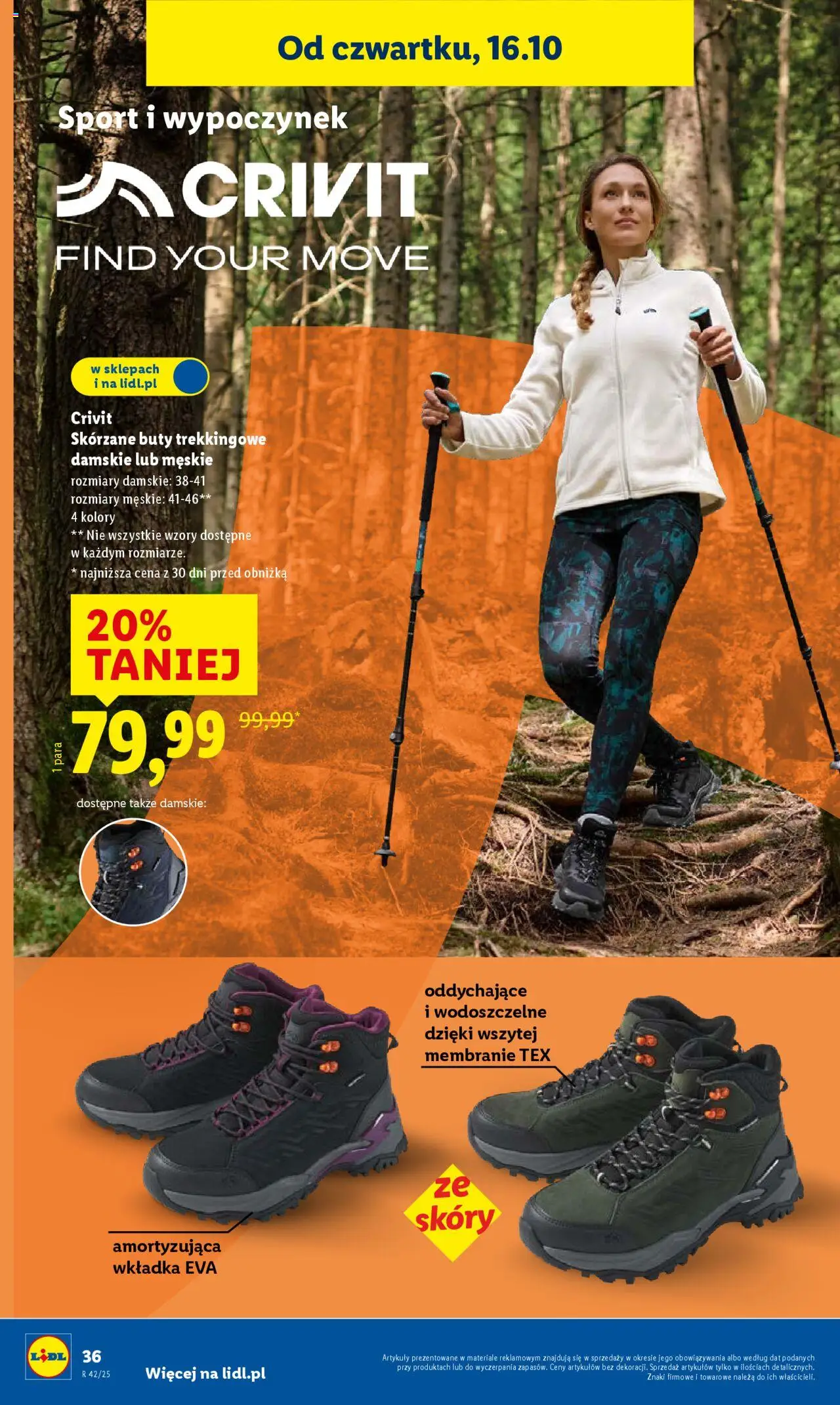 Lidl Katalog od 13.10.2025 | Strona: 44 | Produkty: Buty, Buty trekkingowe